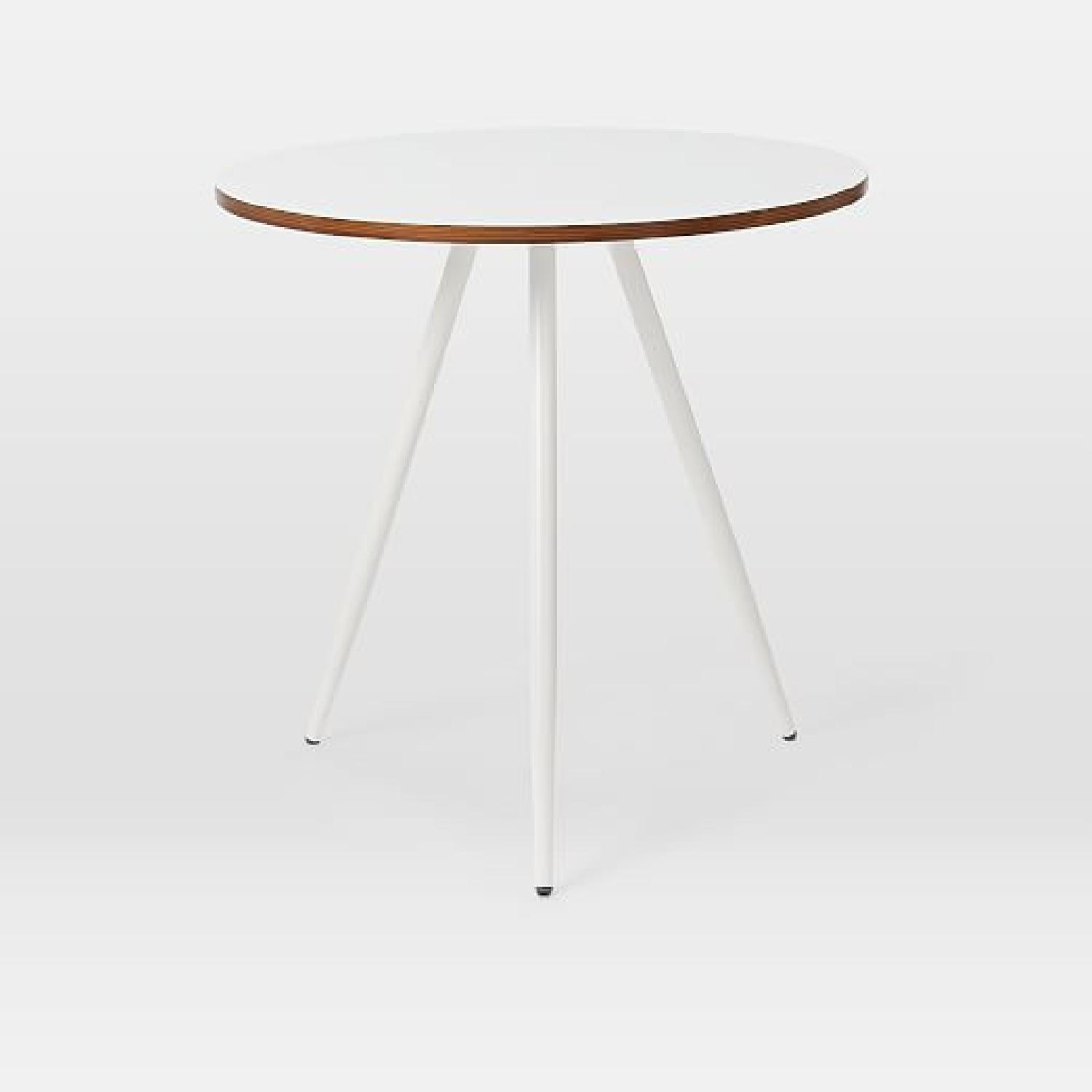 White West Elm Bistro Table - AptDeco