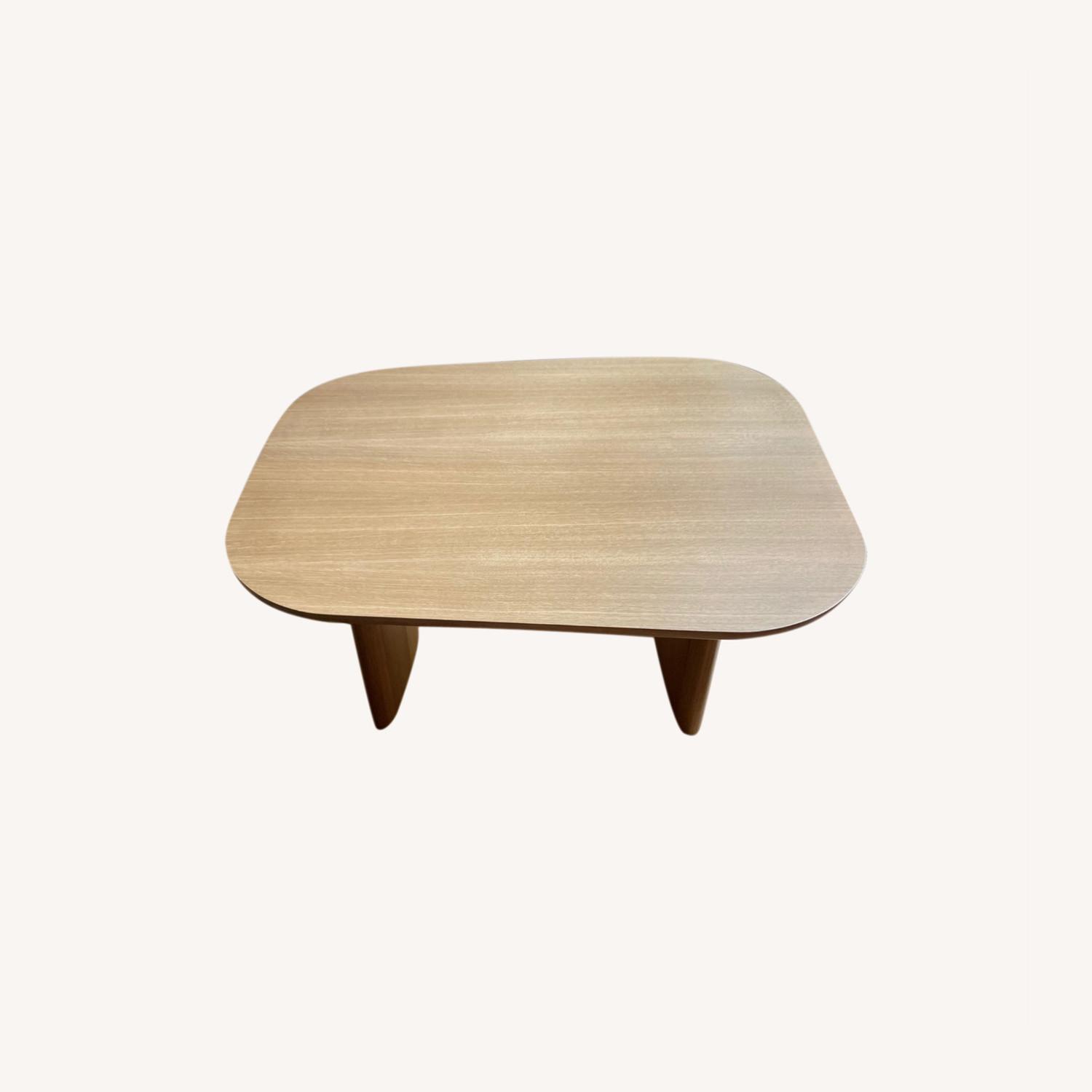 Contemporary Light Oak Wood Coffee Table - image-0