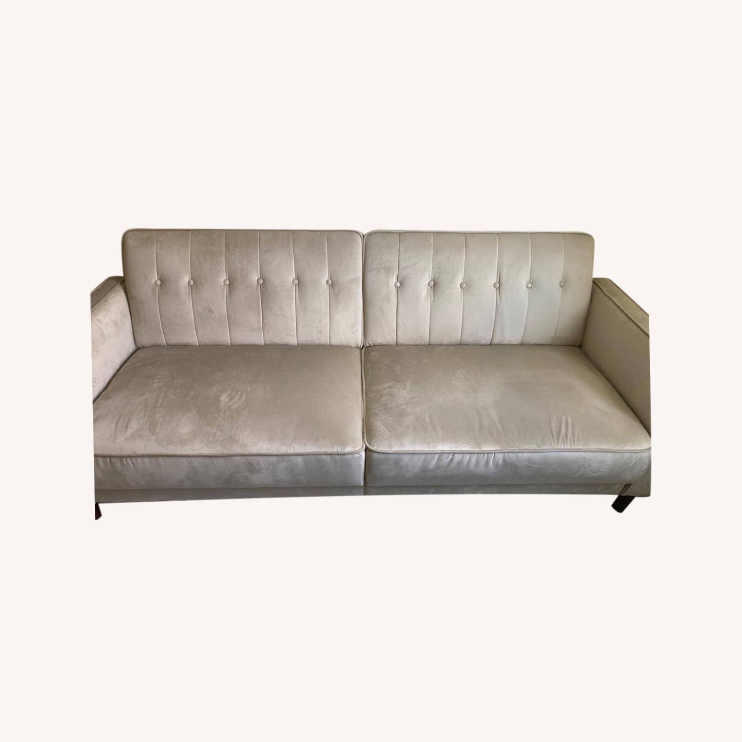 Nia Velvet 81.5 Square Arm Sleeper - image-0