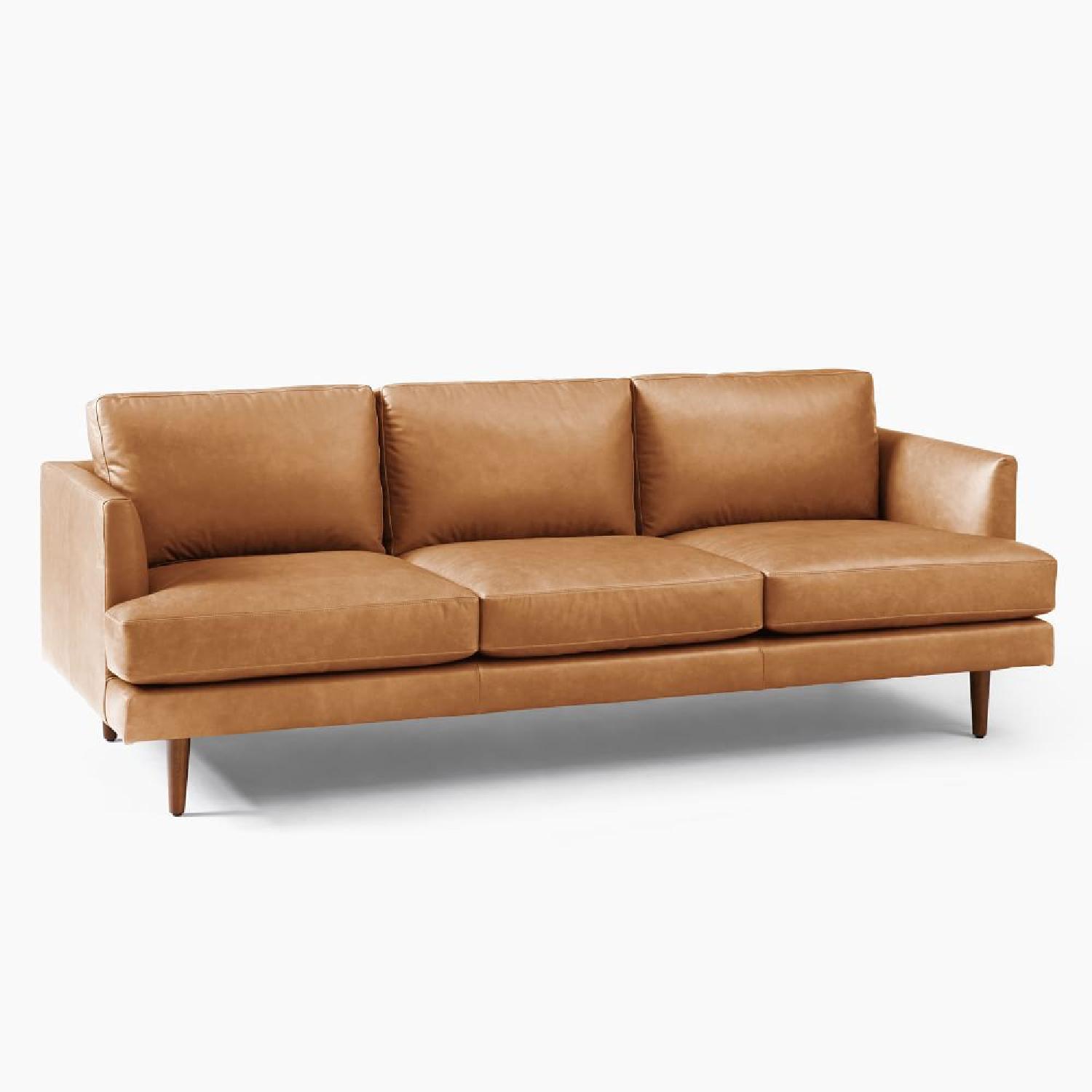 West Elm Haven Loft Leather Sofa - image-5