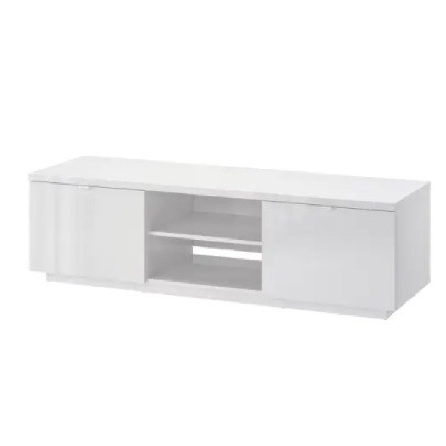 IKEA Byas HighGloss White TV Unit AptDeco