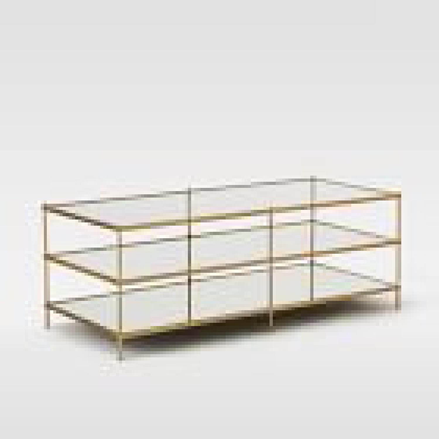 West Elm Three Tier Brass Coffee Table - image-4