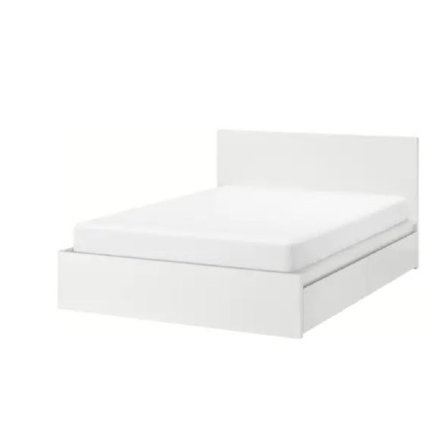 IKEA MALM High Bed Frame/4 Storage Boxes - image-7