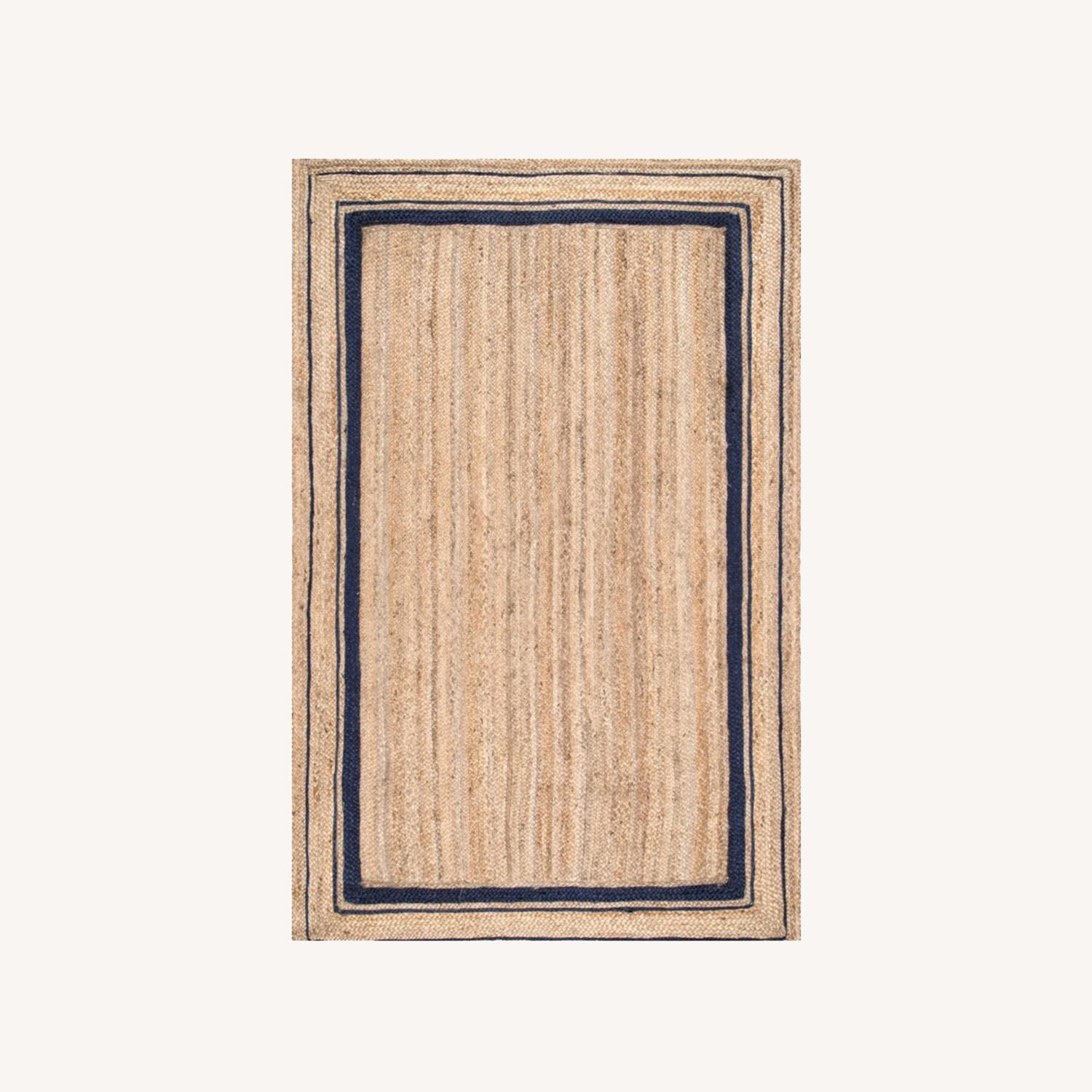 nuLOOM Braided Rikki Border Jute 5x8 Rug AptDeco