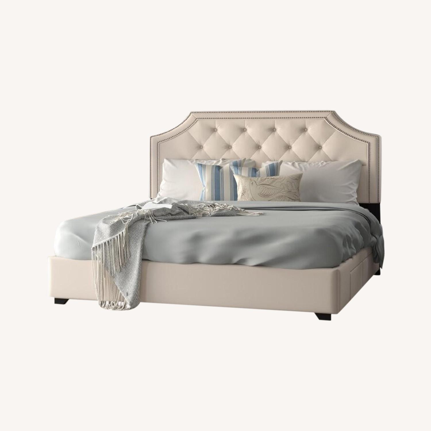 Wayfair Queen Chadwick Upholstered Storage Platform Bed - AptDeco