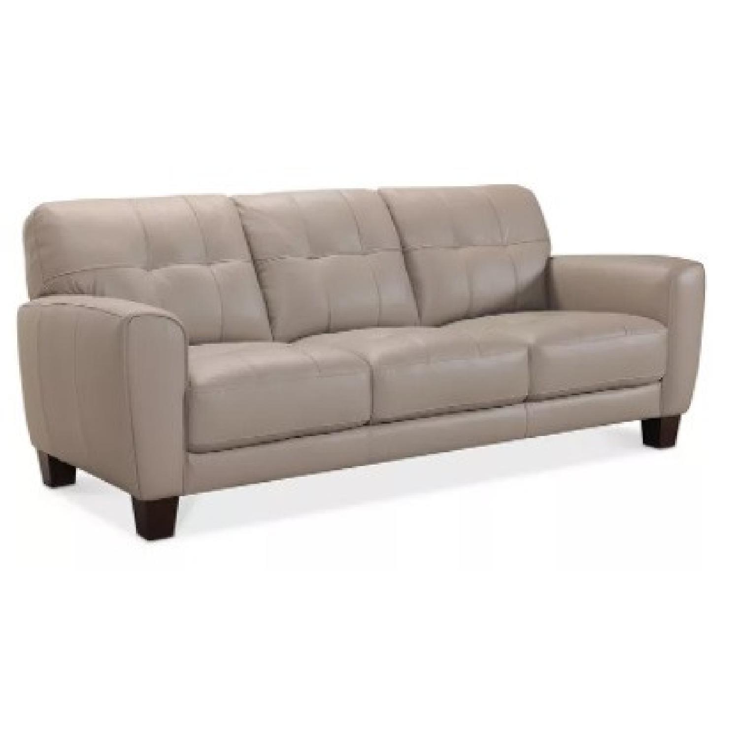 Macy's Kaleb 84" Tufted Leather Sofa - image-4