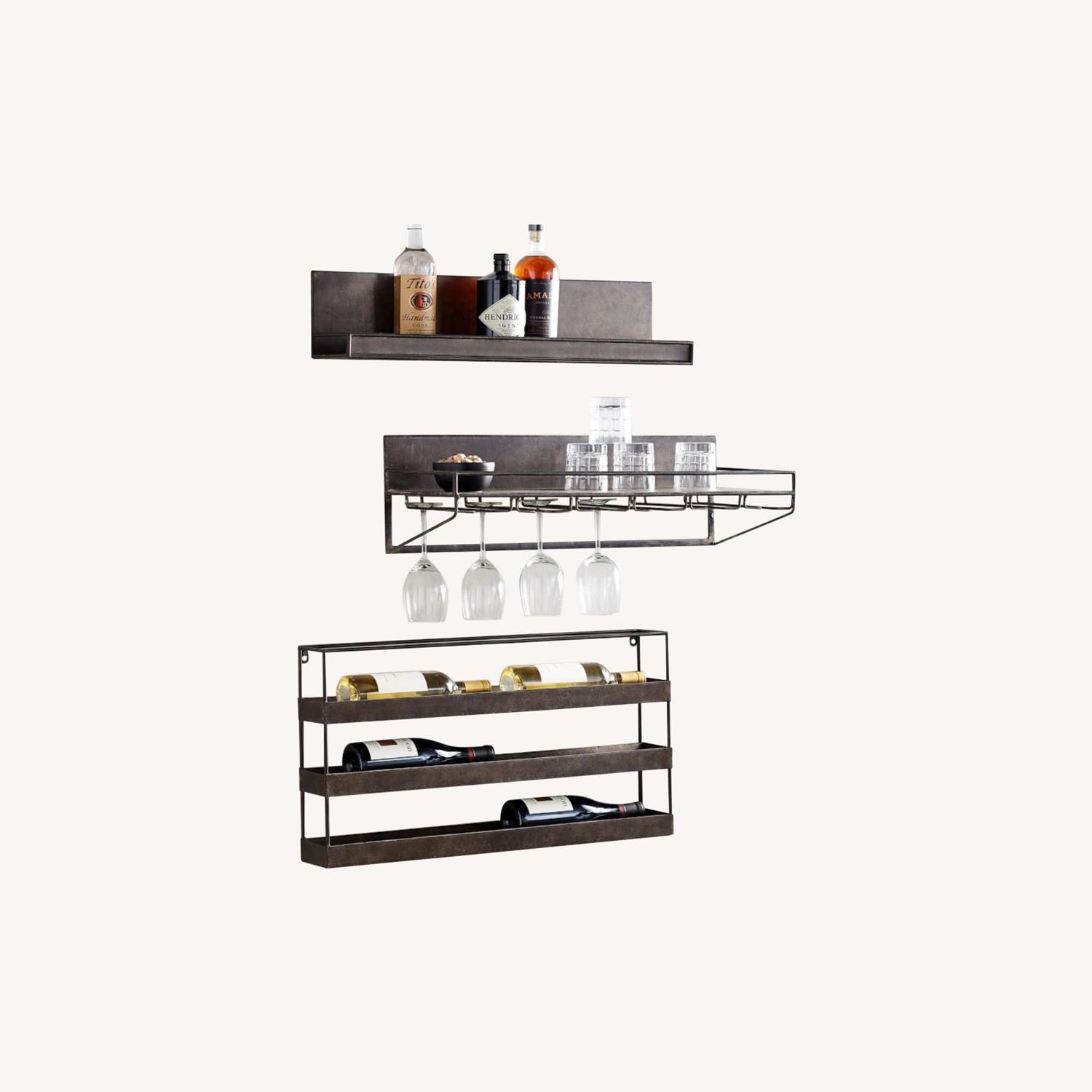 Pottery Barn Gable Iron Wine Glass shelf - AptDeco