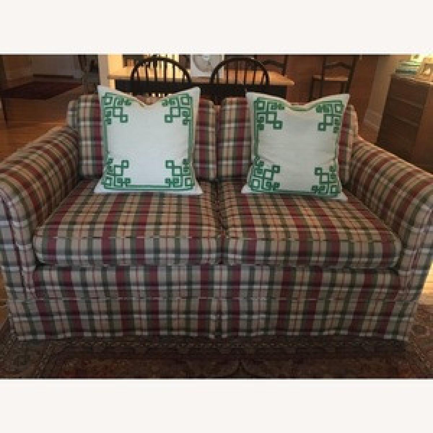 Plaid loveseat - image-3