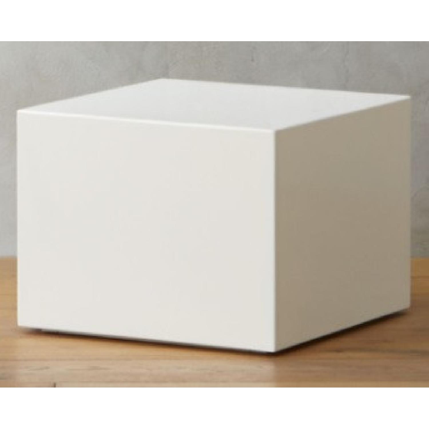 CB2 City Slicker White Side Tables - image-4