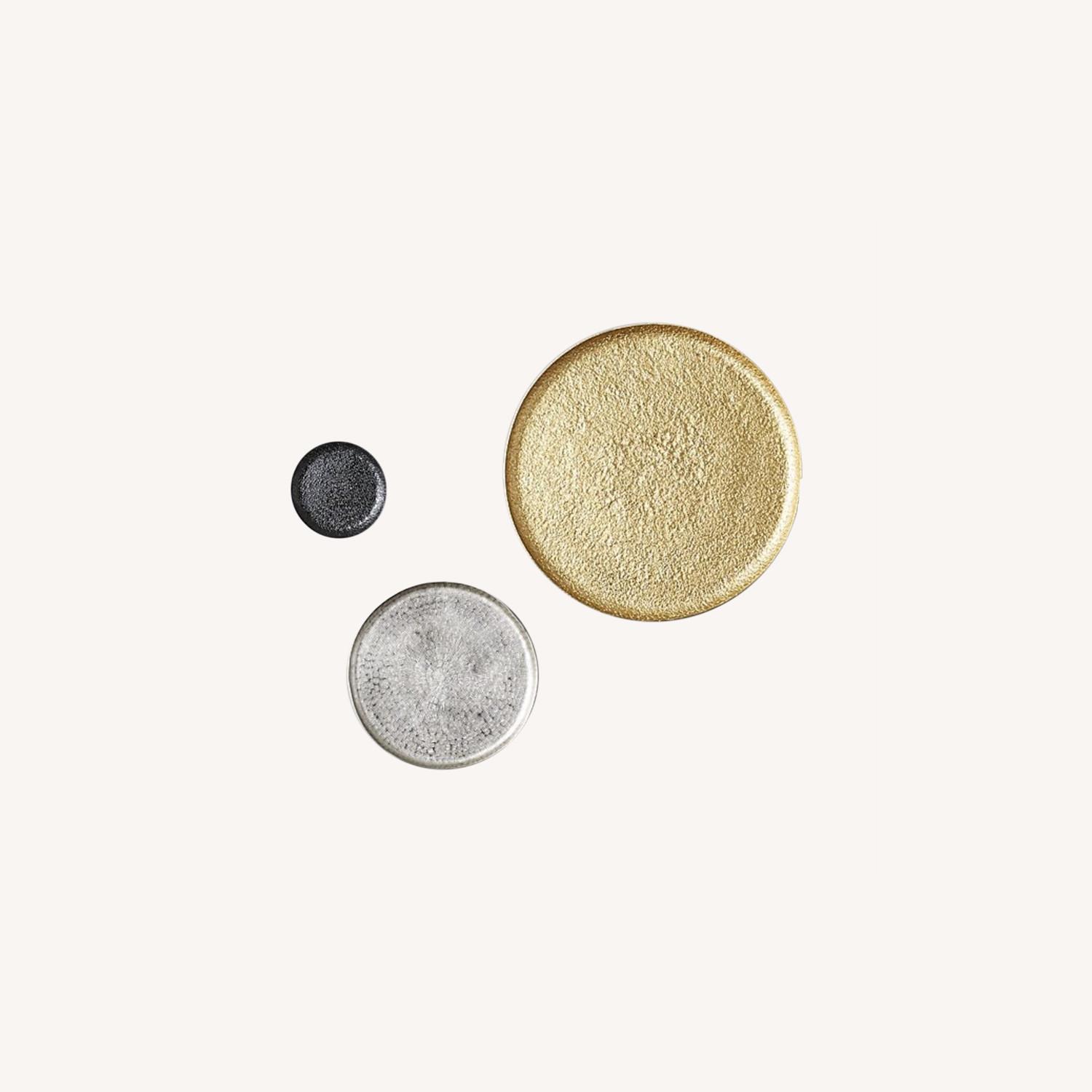 CB2 3piece Metal Wall Plate Set AptDeco