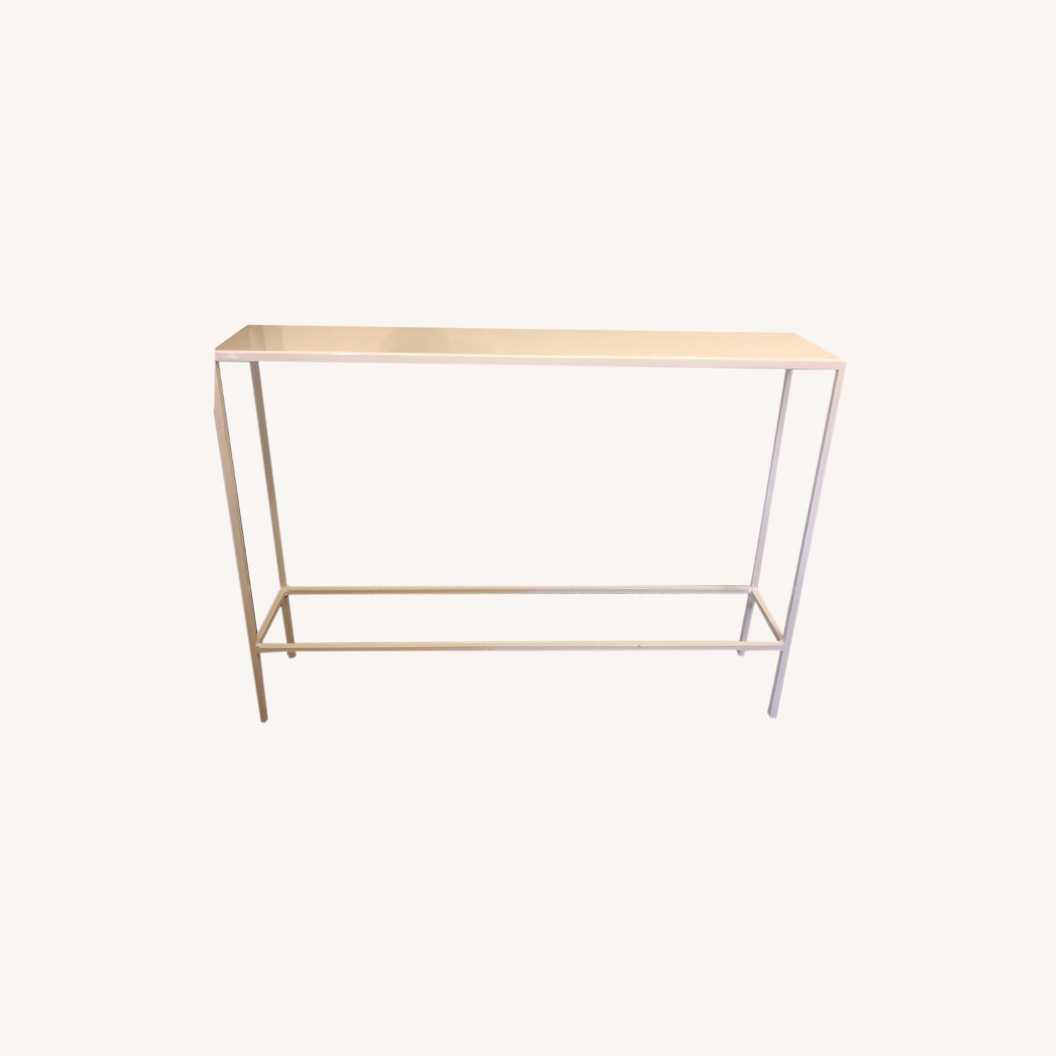Room & Board White Slim Console Table AptDeco