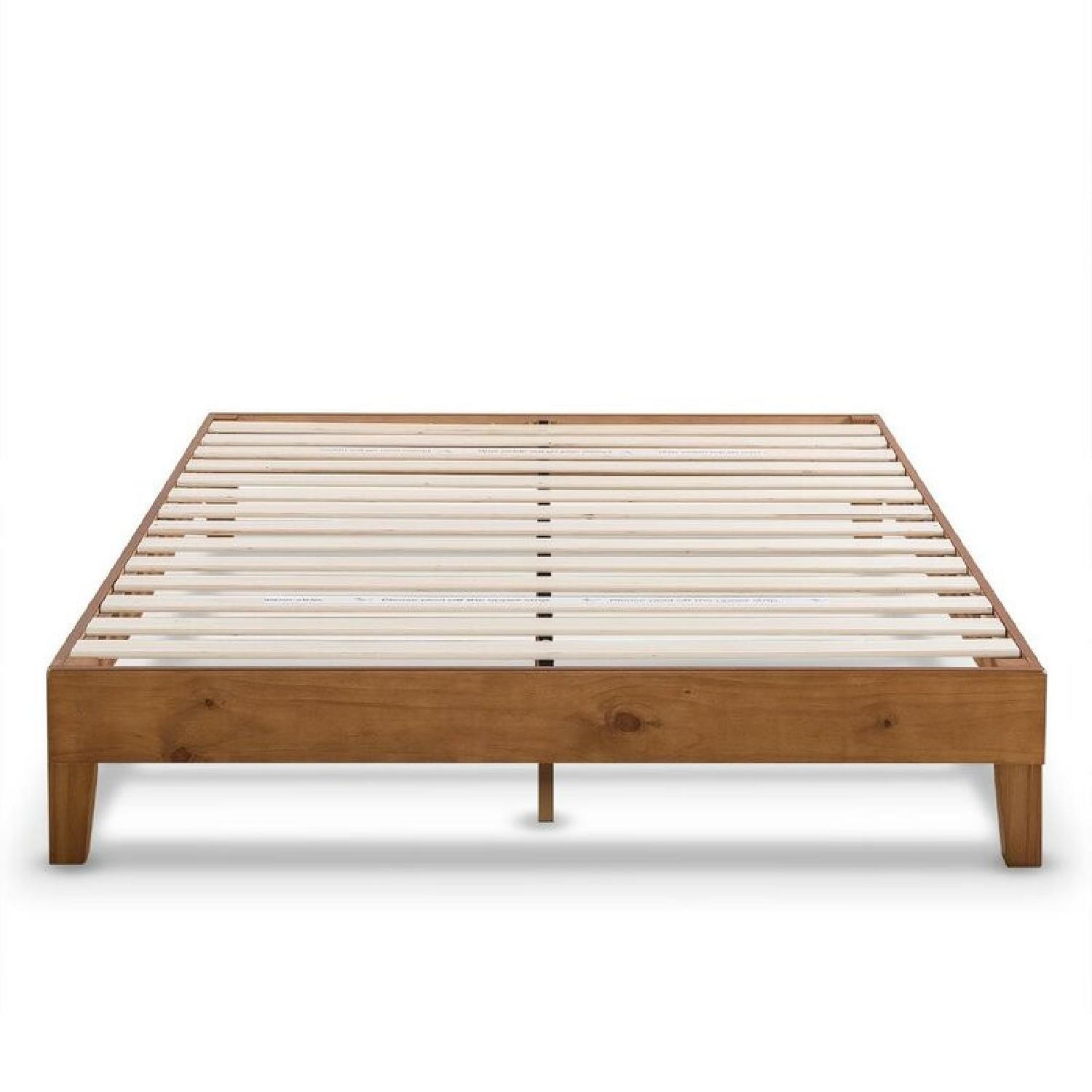 Harney Queen Bed Frame Natural Finish Wood - image-4