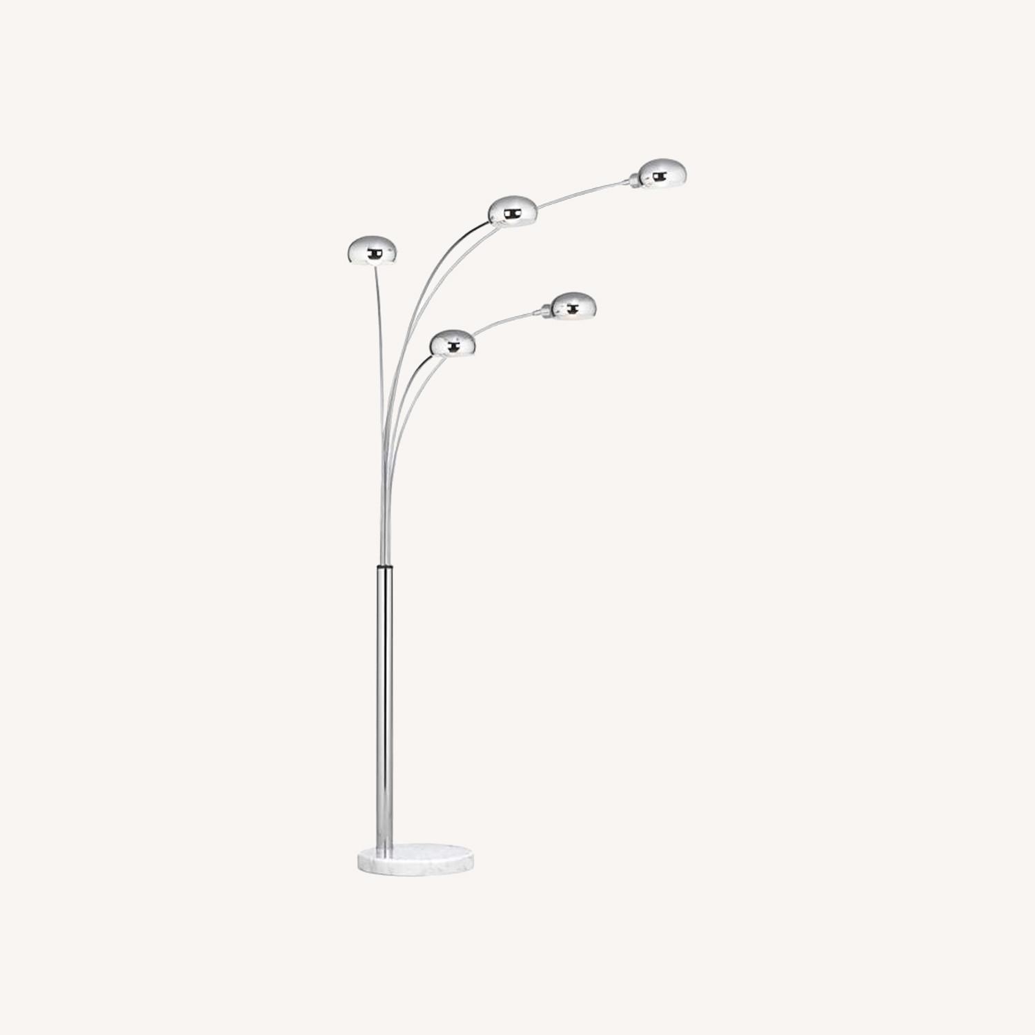 Arc Floor Lamp with Marble Base - image-0