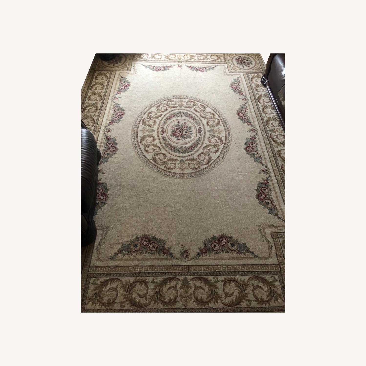 Beige Patterned Rectangular Rug AptDeco
