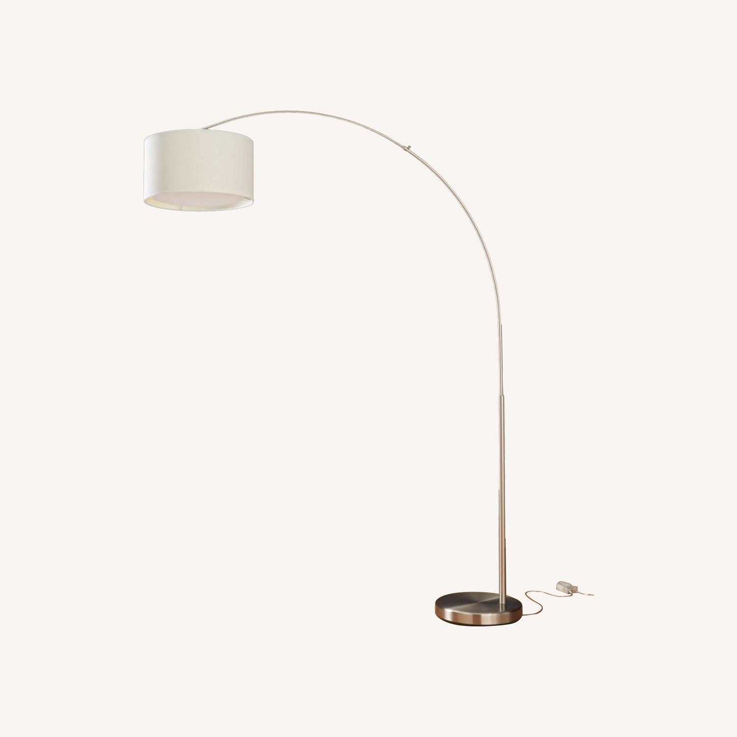 CB2 Arc Brushed Nickel Floor Lamp - image-0