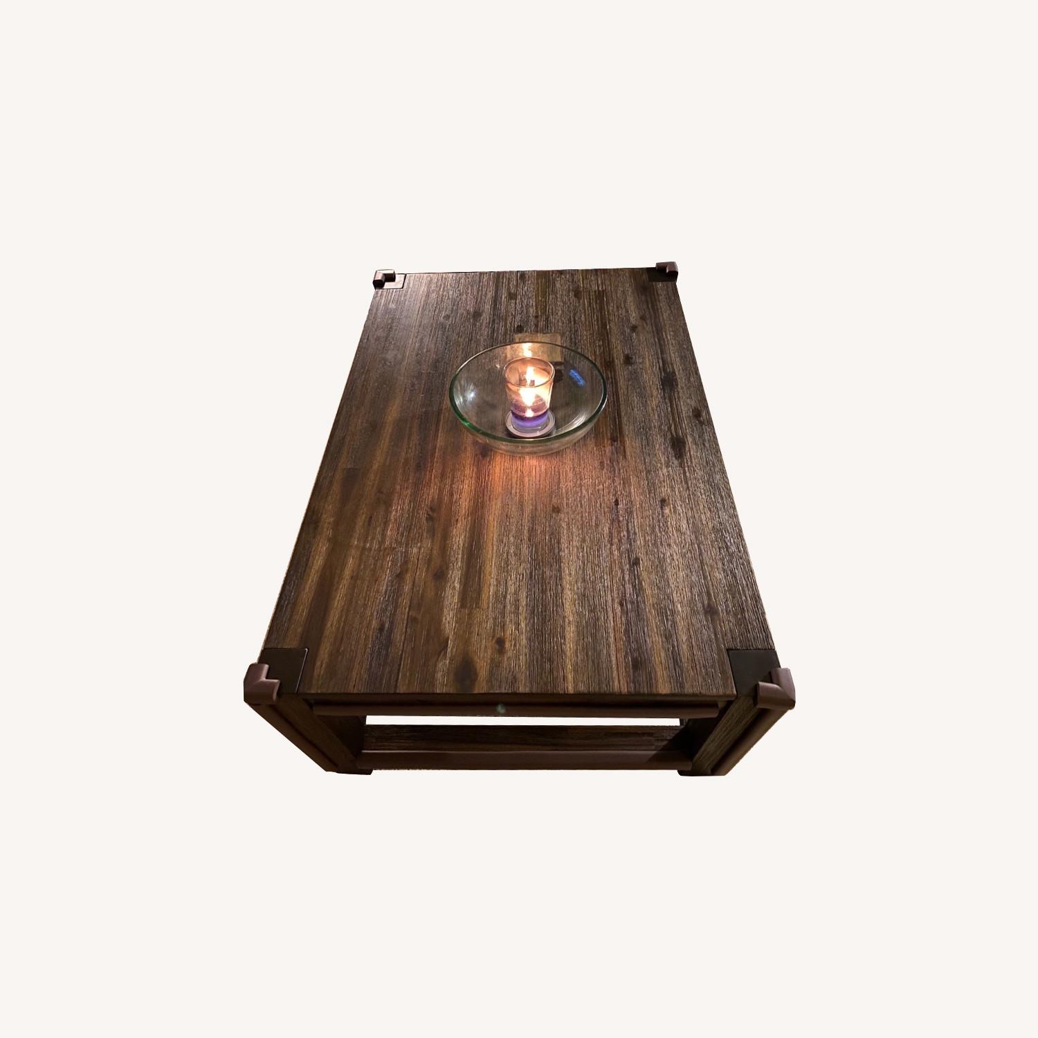 Macy's Oak Wood Coffee Table - image-0