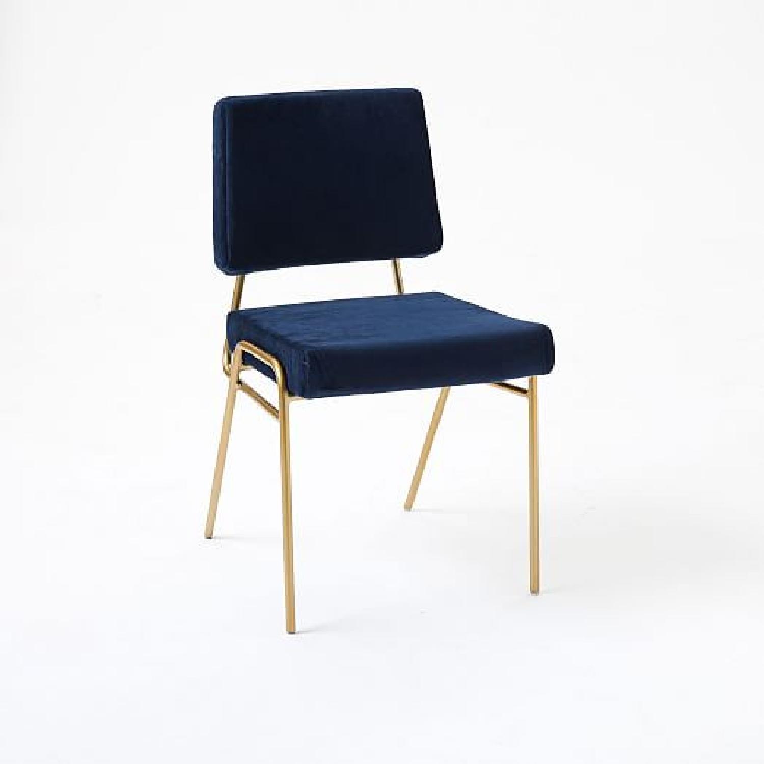 West Elm Navy Wire Frame Chair - image-5