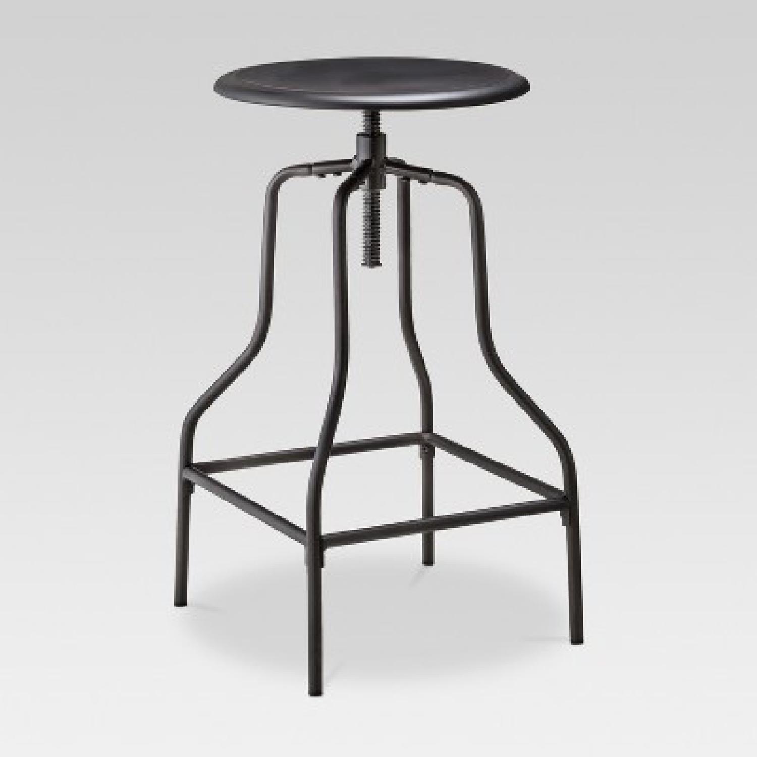 Target Threshold Industrial Swivel Barstools Black - image-4