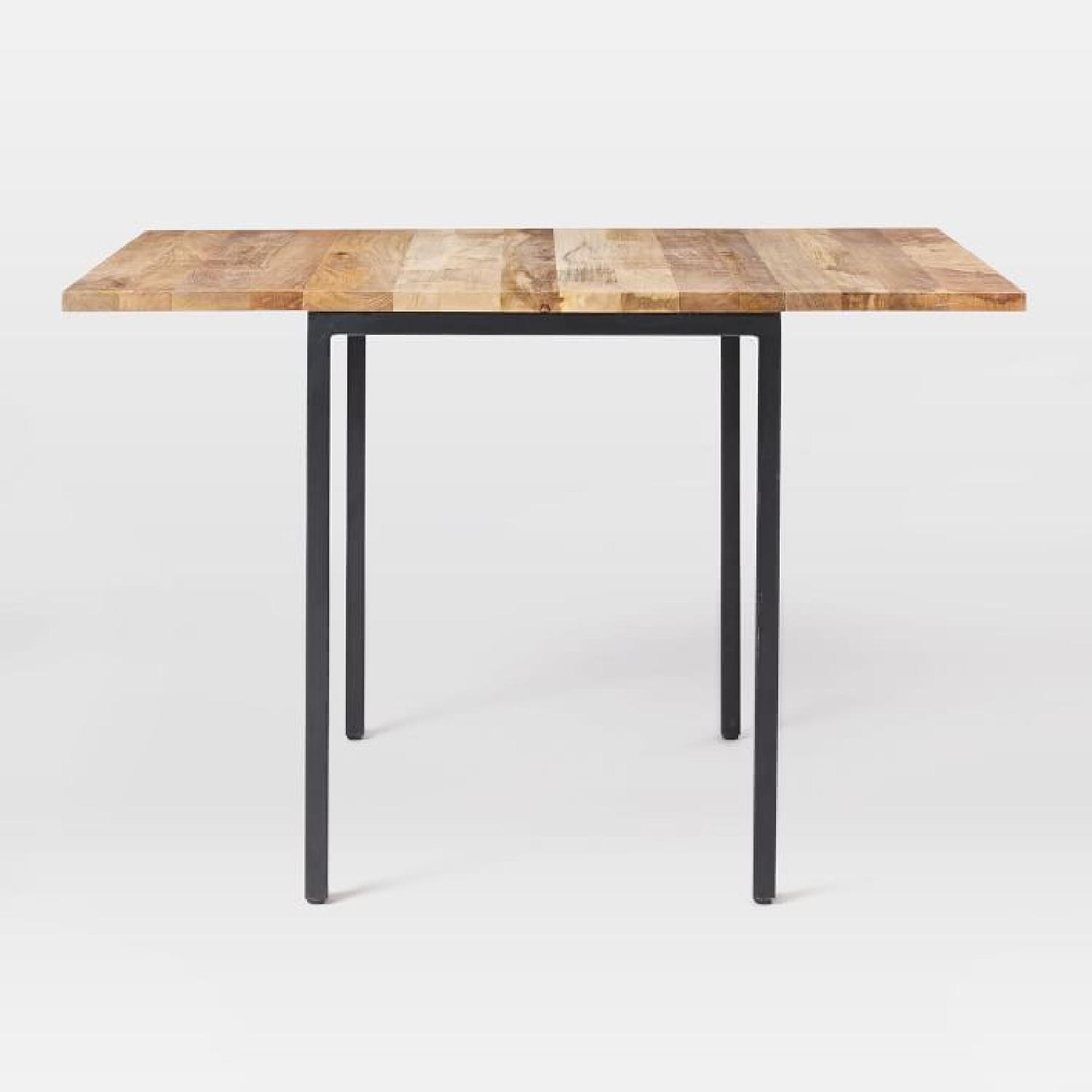 West Elm Box Frame Drop Leaf Expandable Table - image-5