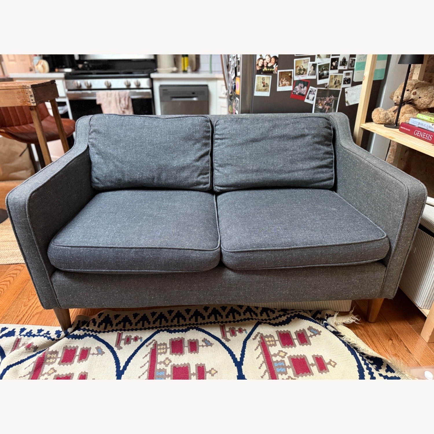West Elm Hamilton Dark Gray Fabric Loveseat - image-12