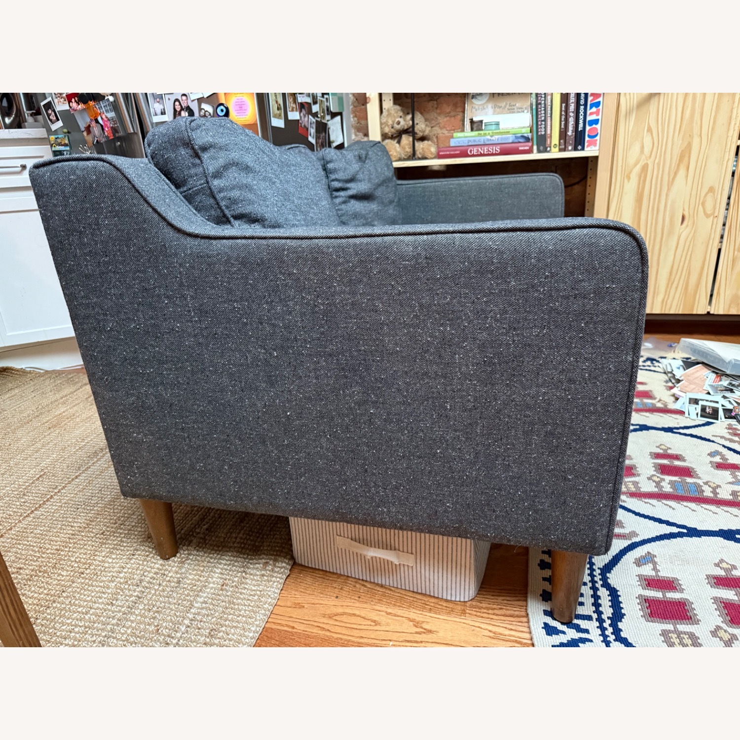 West Elm Hamilton Dark Gray Fabric Loveseat - image-2