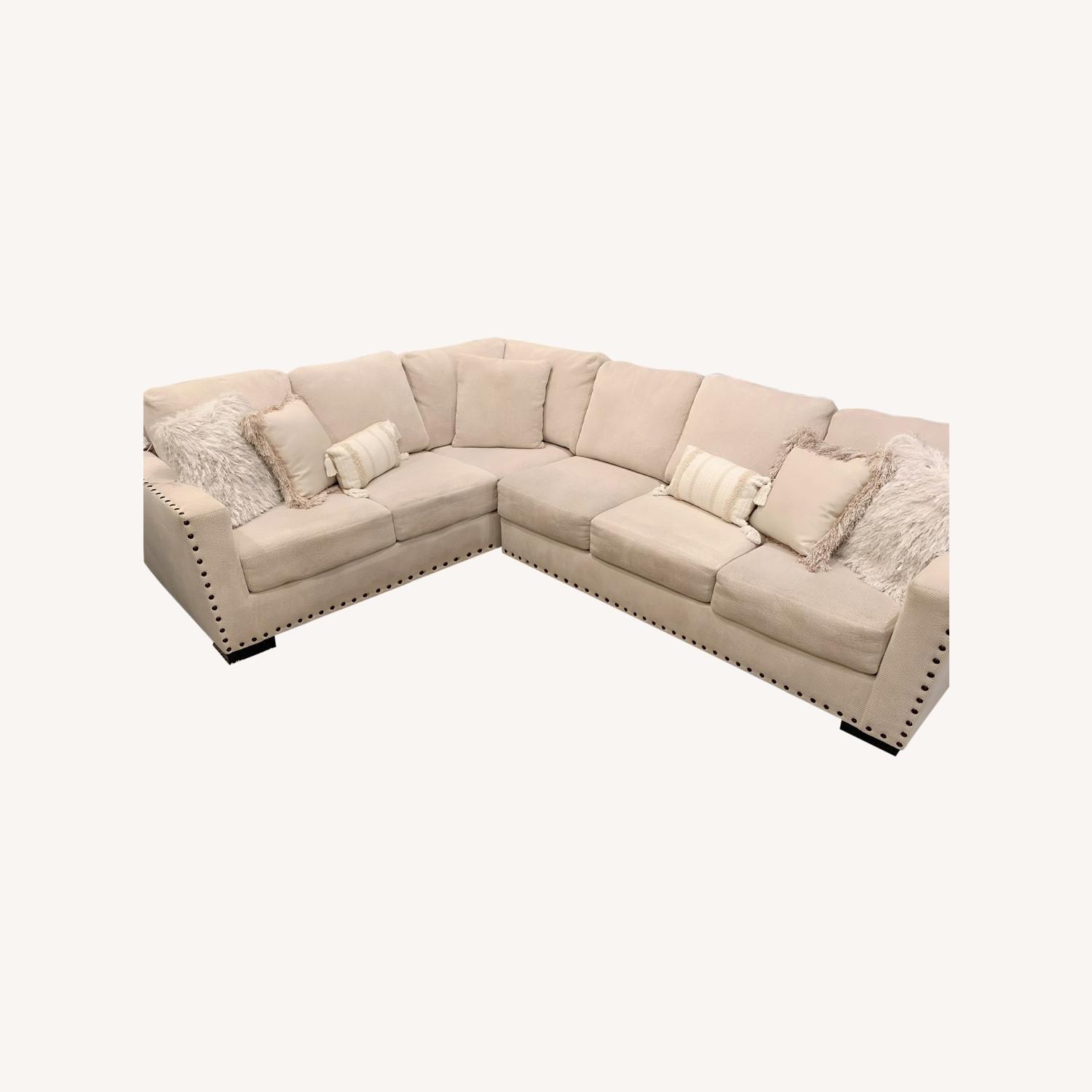 Custom Ivory Sofa Sectional AptDeco