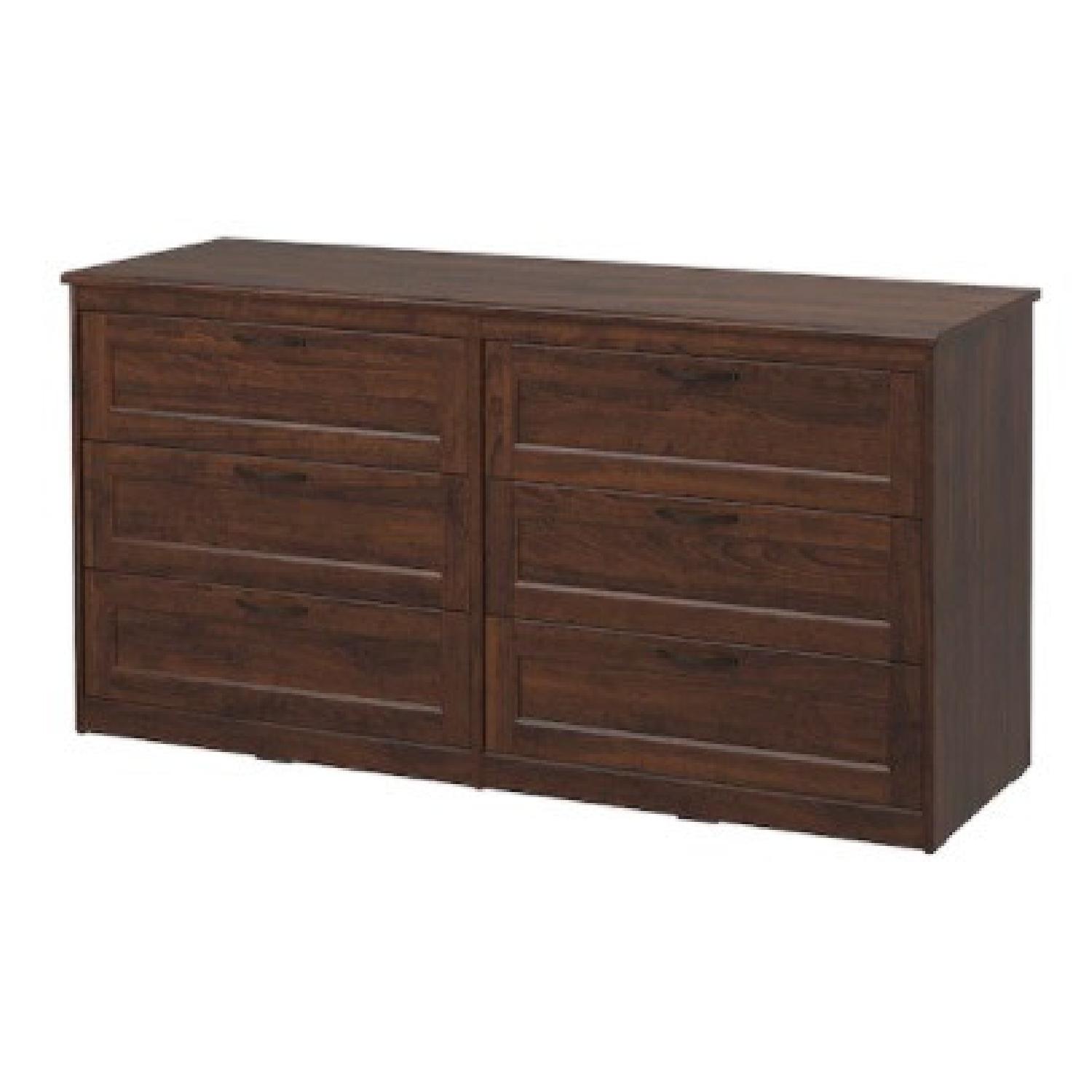 IKEA Dark Brown SixDrawer Dresser AptDeco