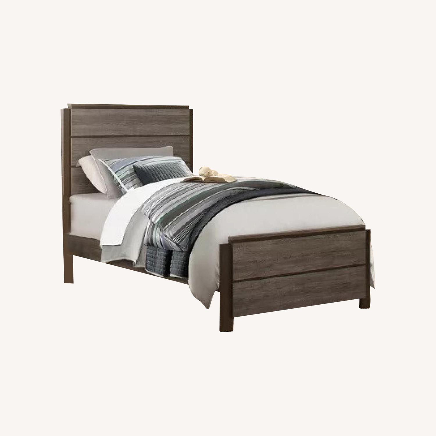 Raymour & Flanigan Dark Grey Bed Frame (Full) AptDeco