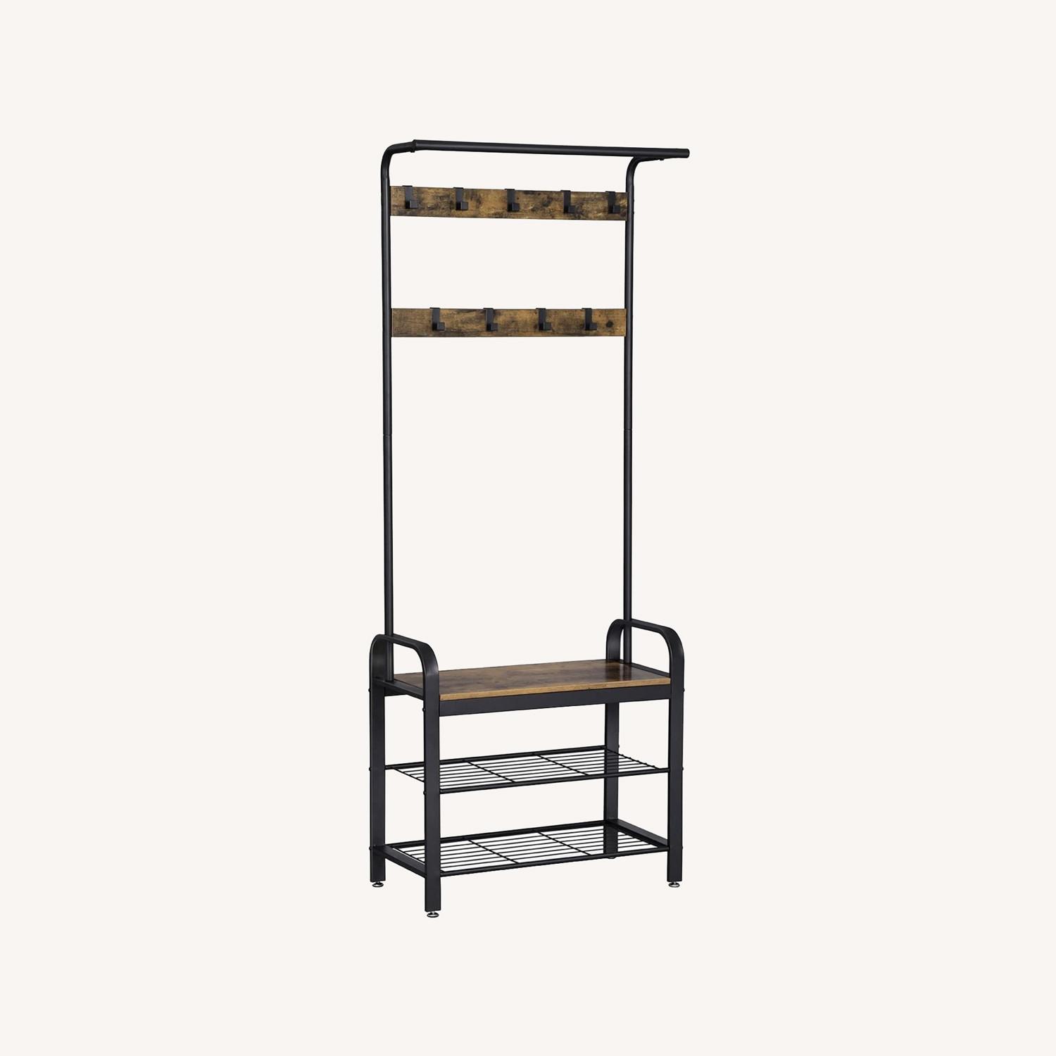 VASAGLE Coat Rack, Hall Tree with Shoe Bench AptDeco