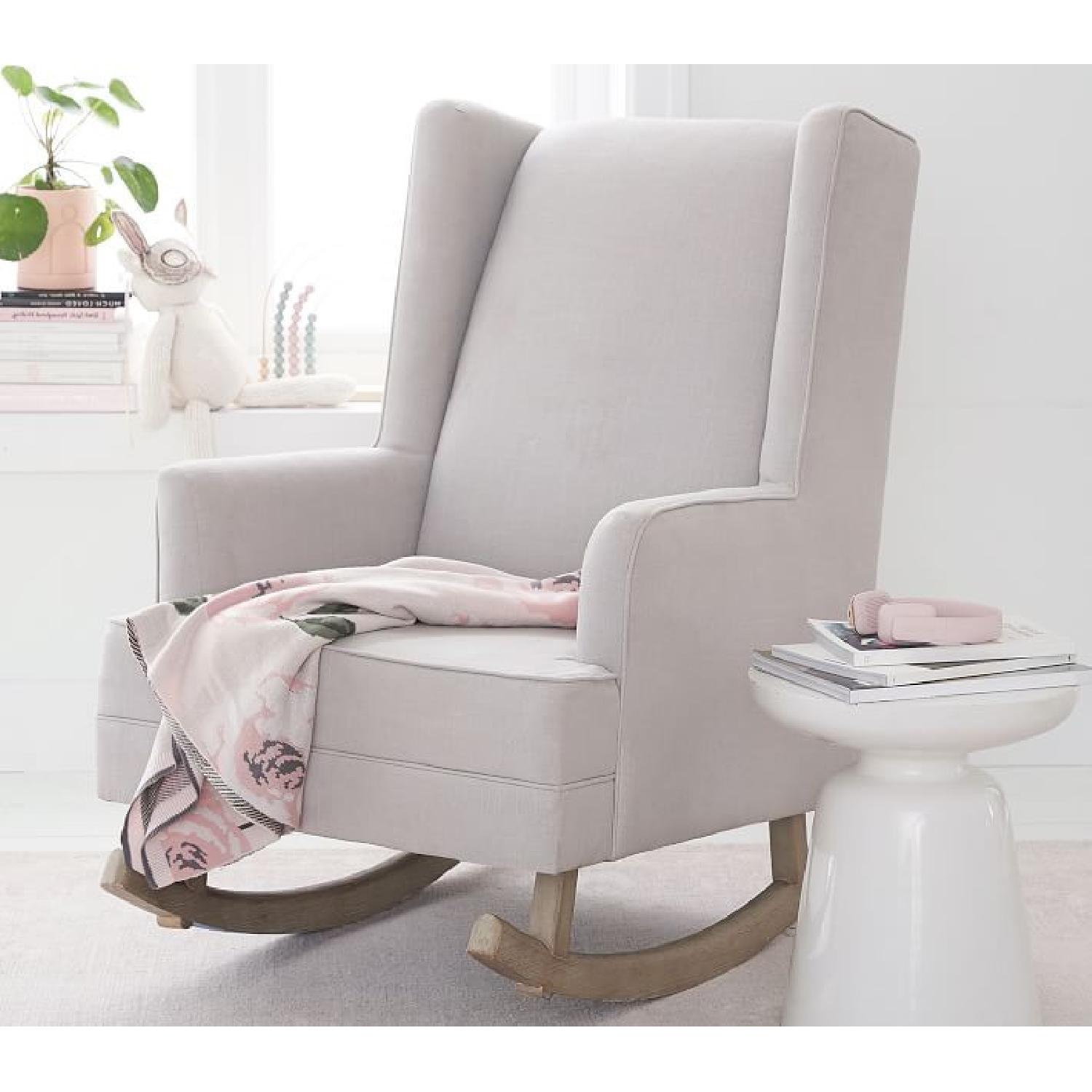 Pottery Barn Modern Wingback Convertible Rocking Chair - image-6