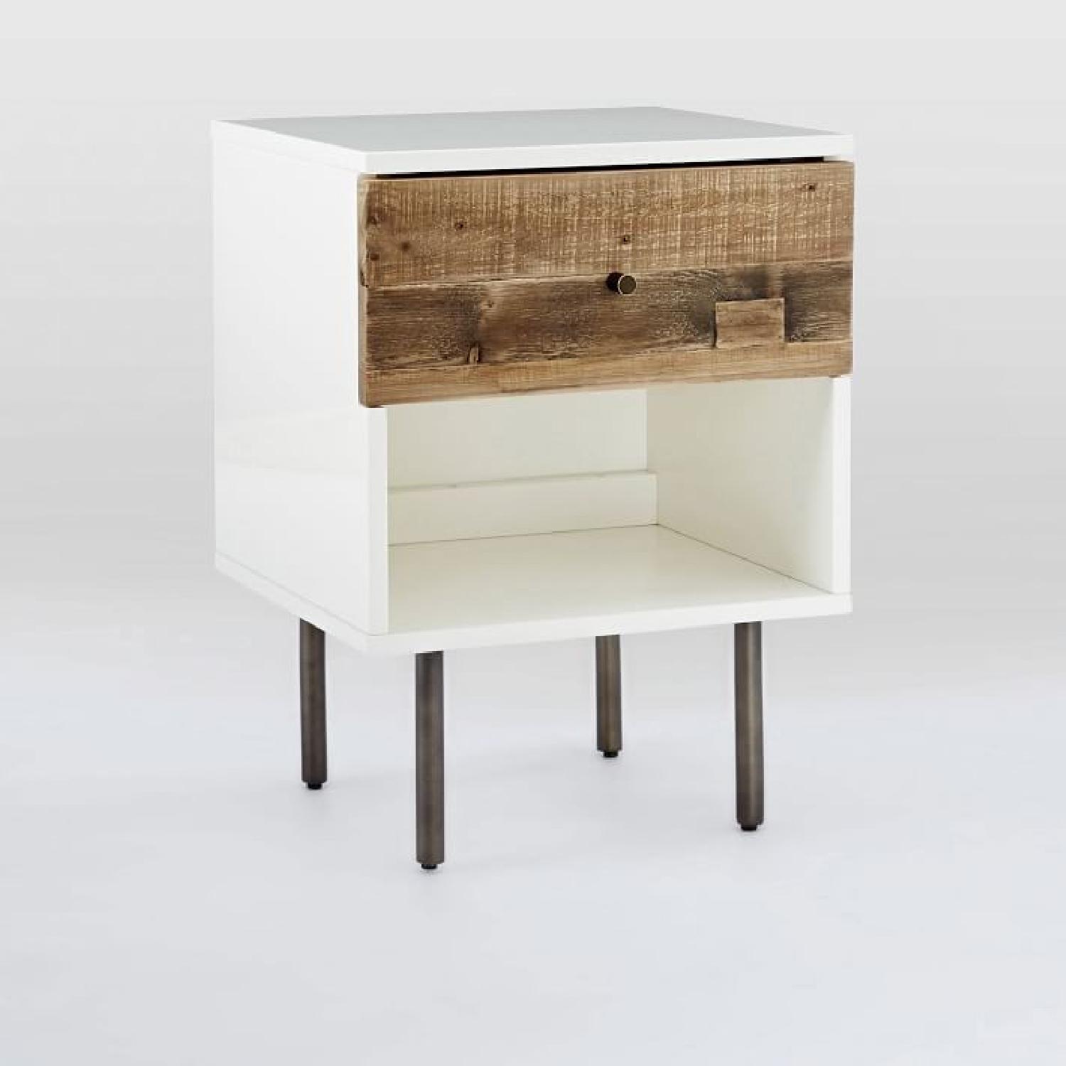 West Elm Reclaimed Wood & Lacquer Nightstand - image-4