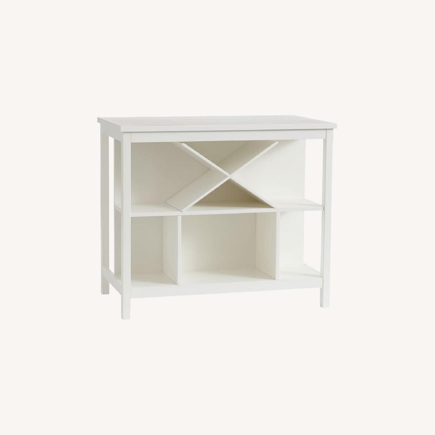 Pottery Barn Drake Kitchen Island, Antique White - image-0