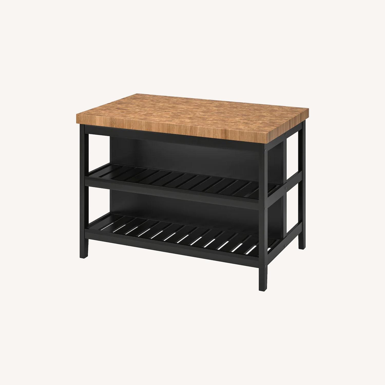 IKEA VADHOLMA Kitchen Island w/ Storage AptDeco