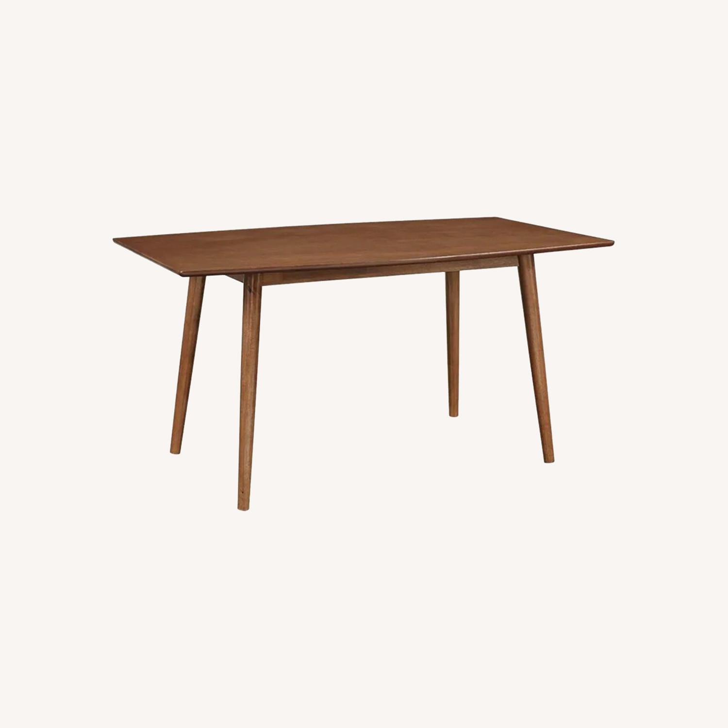 Walker Edison Mid Century Wood Dining Table - Acorn - AptDeco