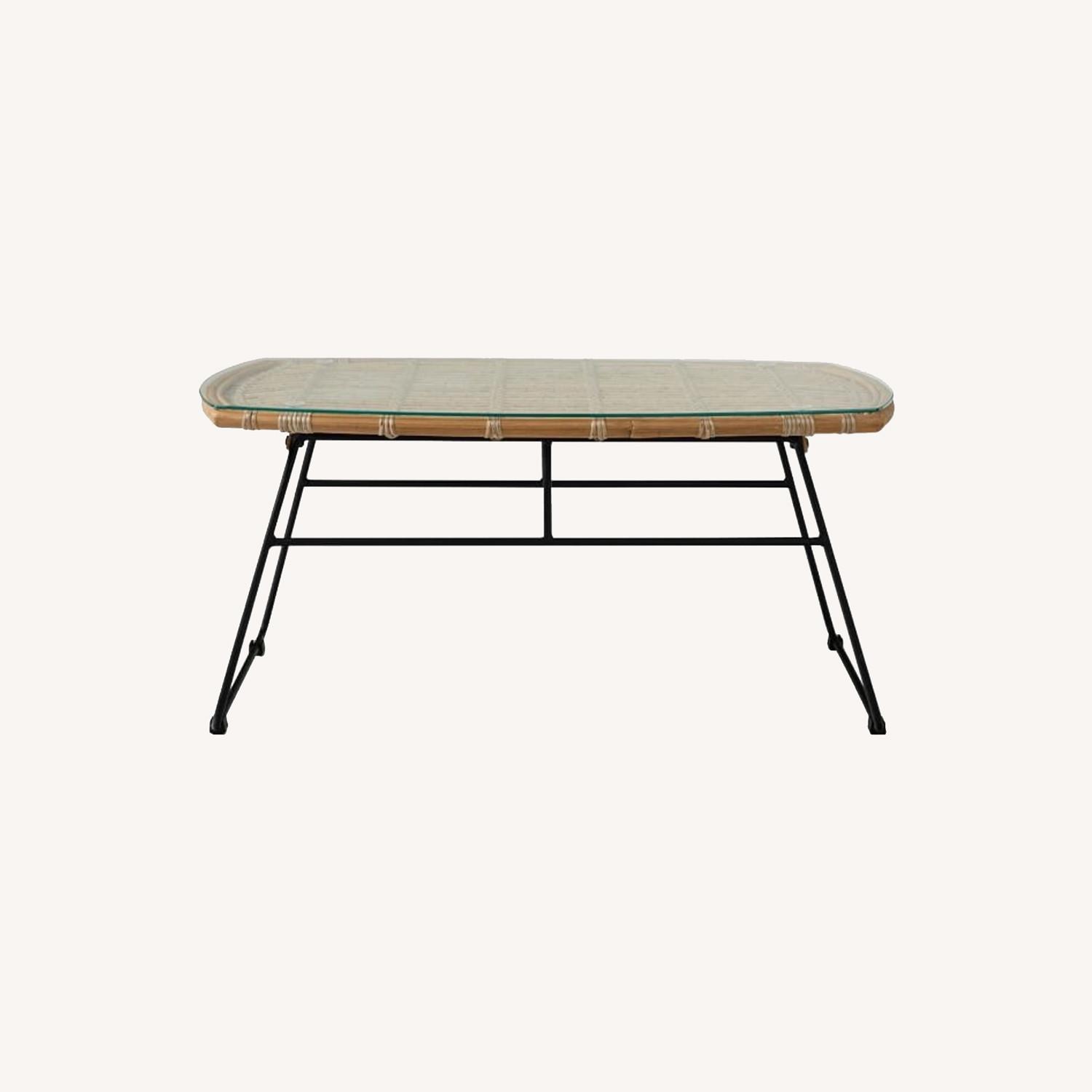 West Elm Oahu Collection, Rattan Lounge Table, Natural AptDeco