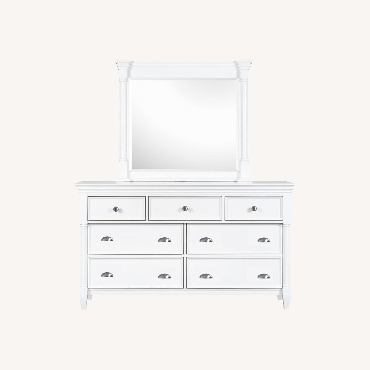 Wayfair White Solid Wood Dresser with Mirror AptDeco