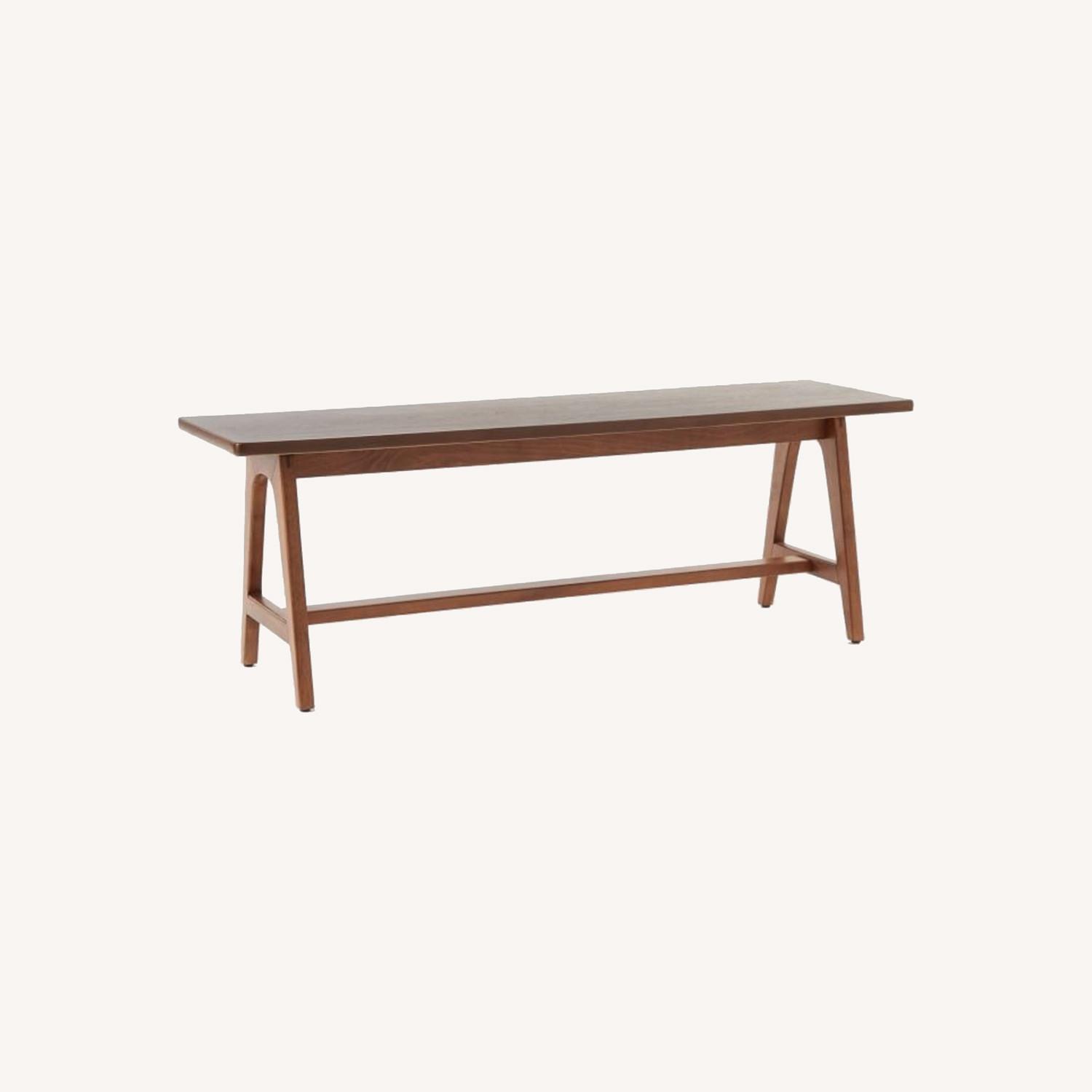 West Elm A-Frame Bench, Walnut, 52" - image-0
