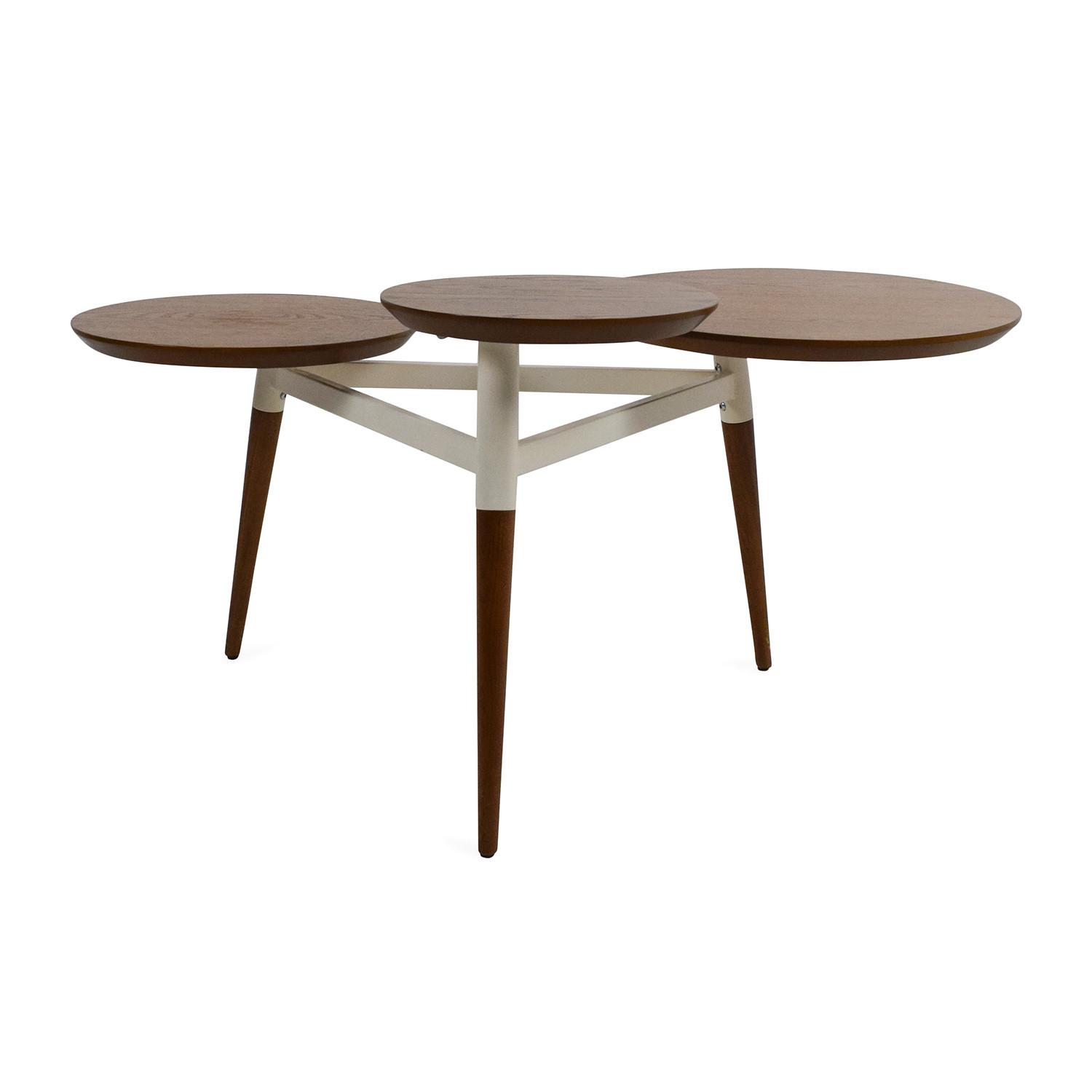 West Elm "Three Circles" Mid-century Style Coffee Table - image-4