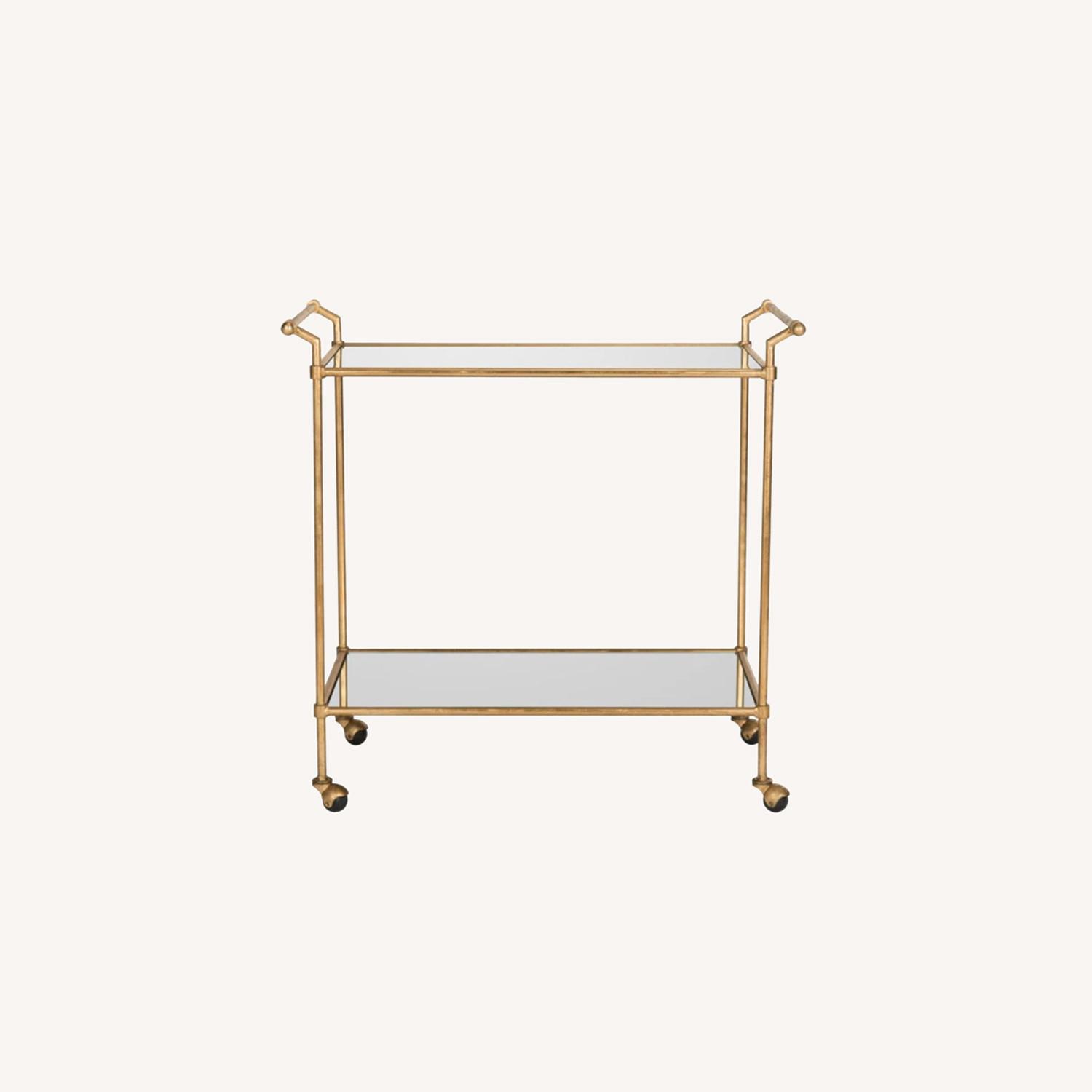 Safavieh Felicity Gold Metal Bar Cart AptDeco