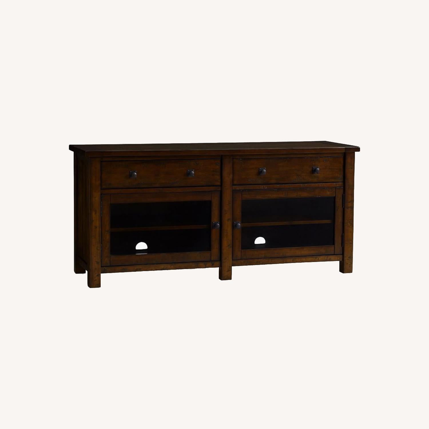 Pottery Barn 65" Benchwright Media Console AptDeco