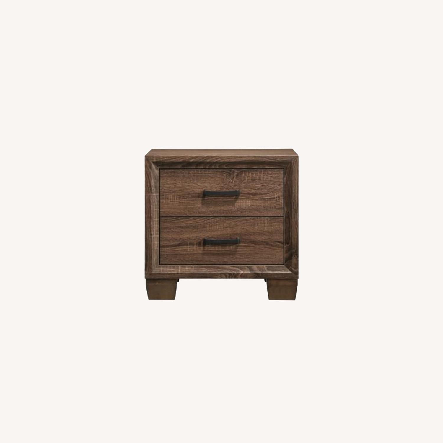 Modern Nightstand In Warm Brown Finish AptDeco