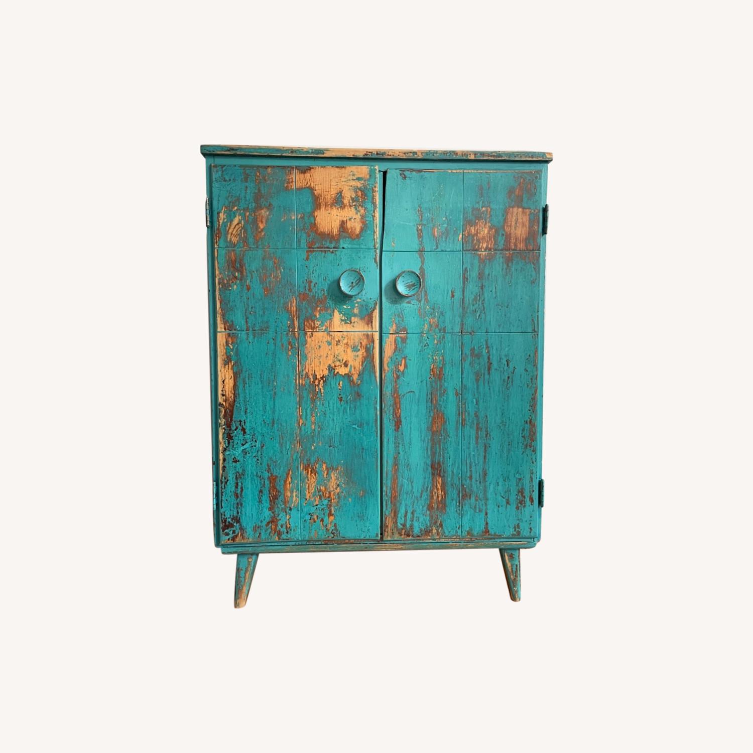 Vintage Record Storage and Media Console - image-0