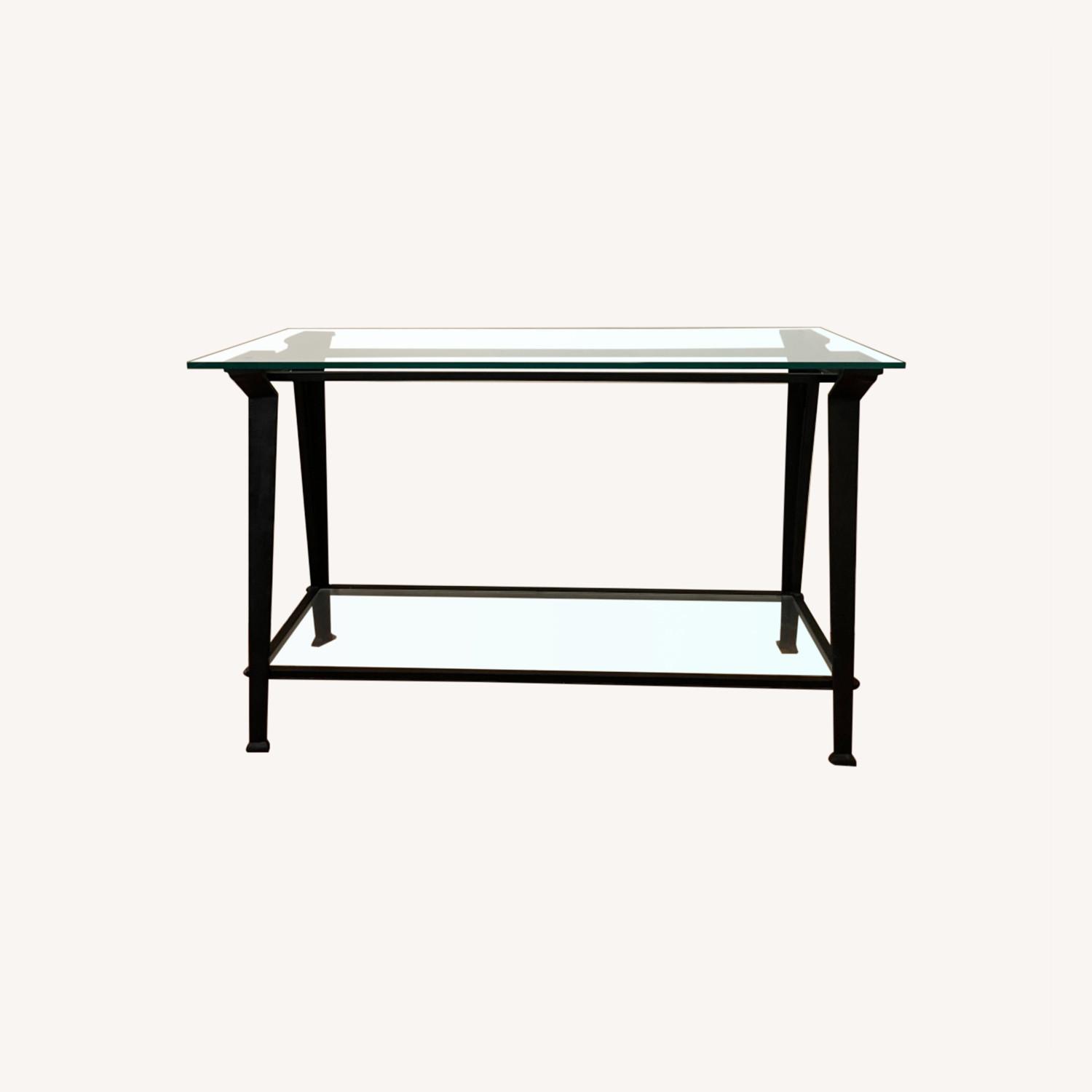 Pottery Barn Metal and Glass Console Table - image-0