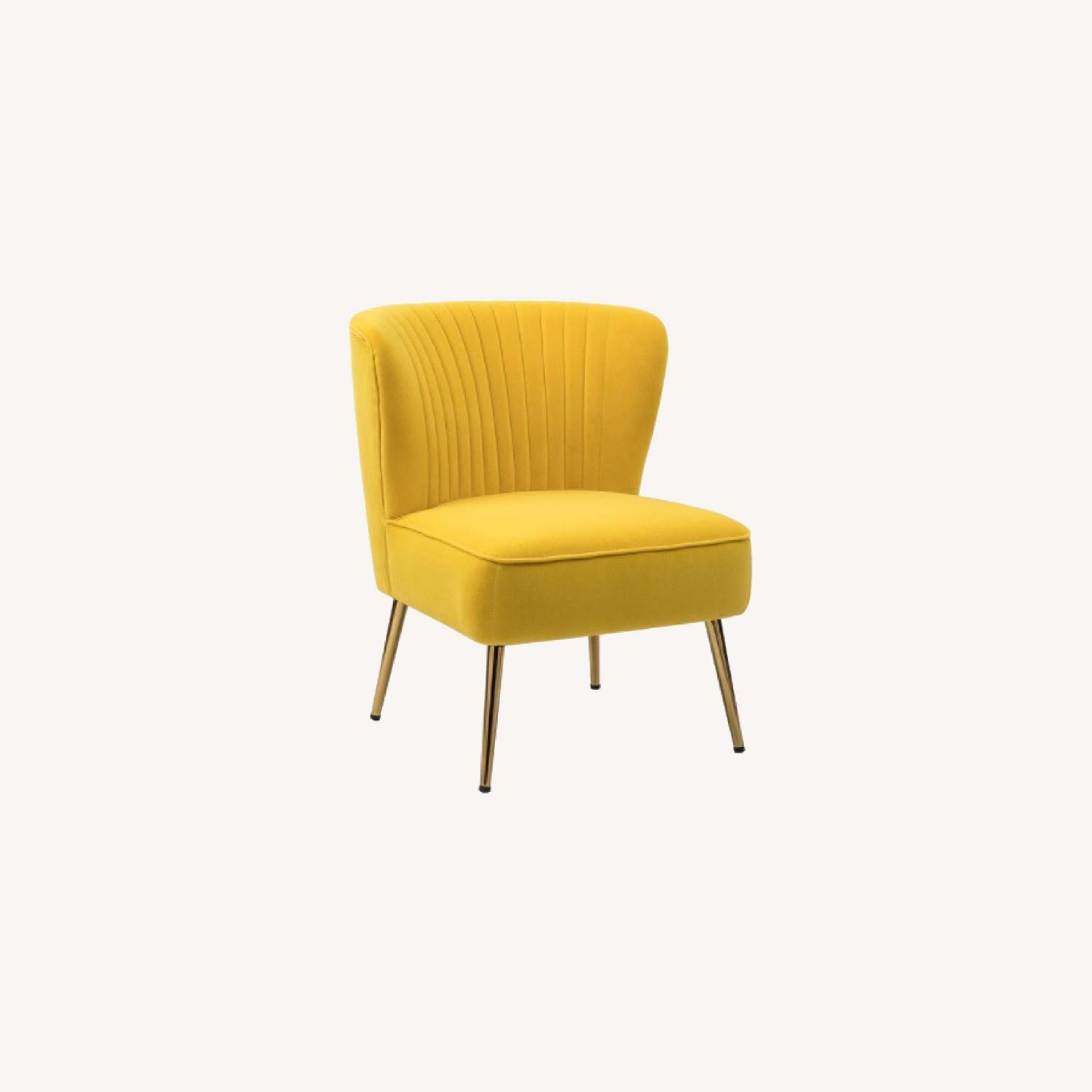 Wayfair Yellow Velvet Tufted Accent Chairs AptDeco