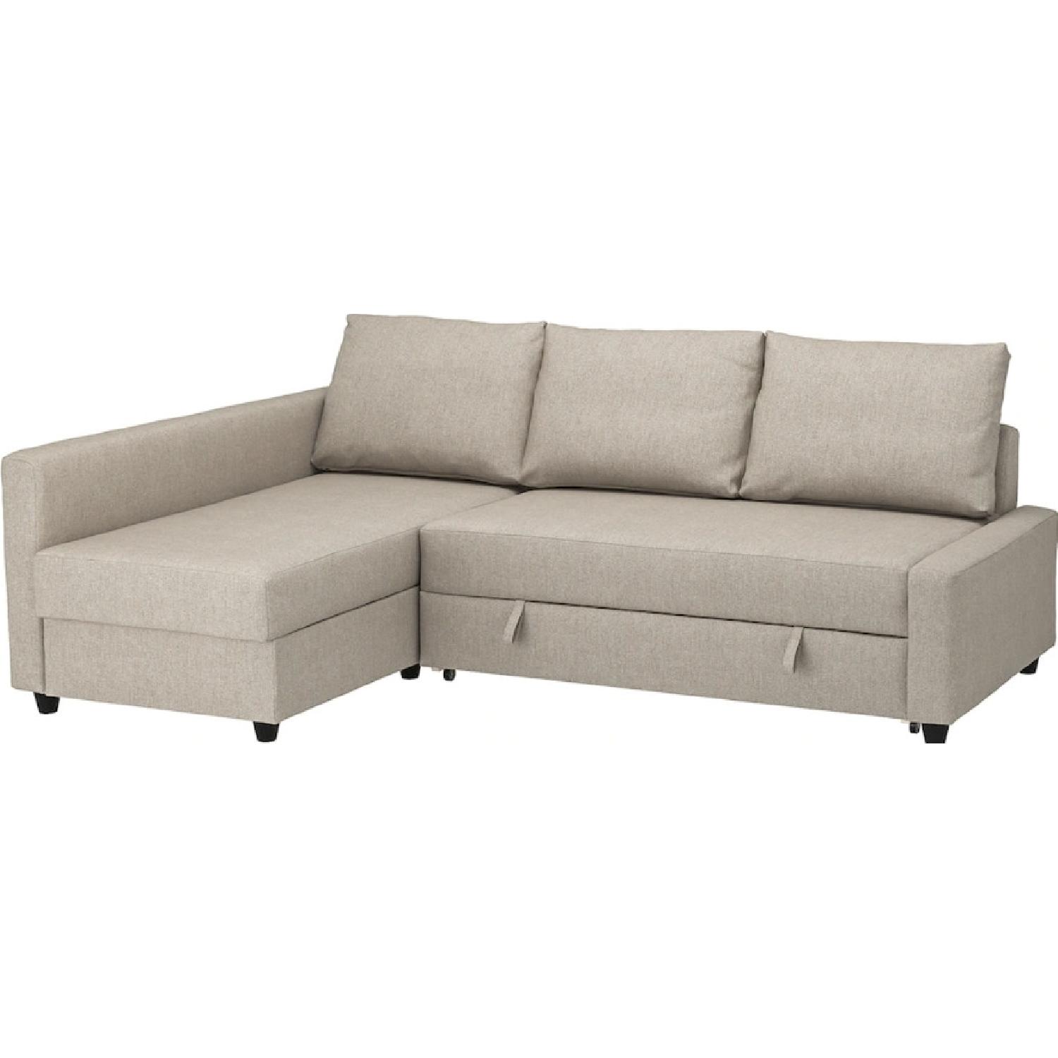 IKEA Convertible Sofa Bed - Beige, L Shape - image-4