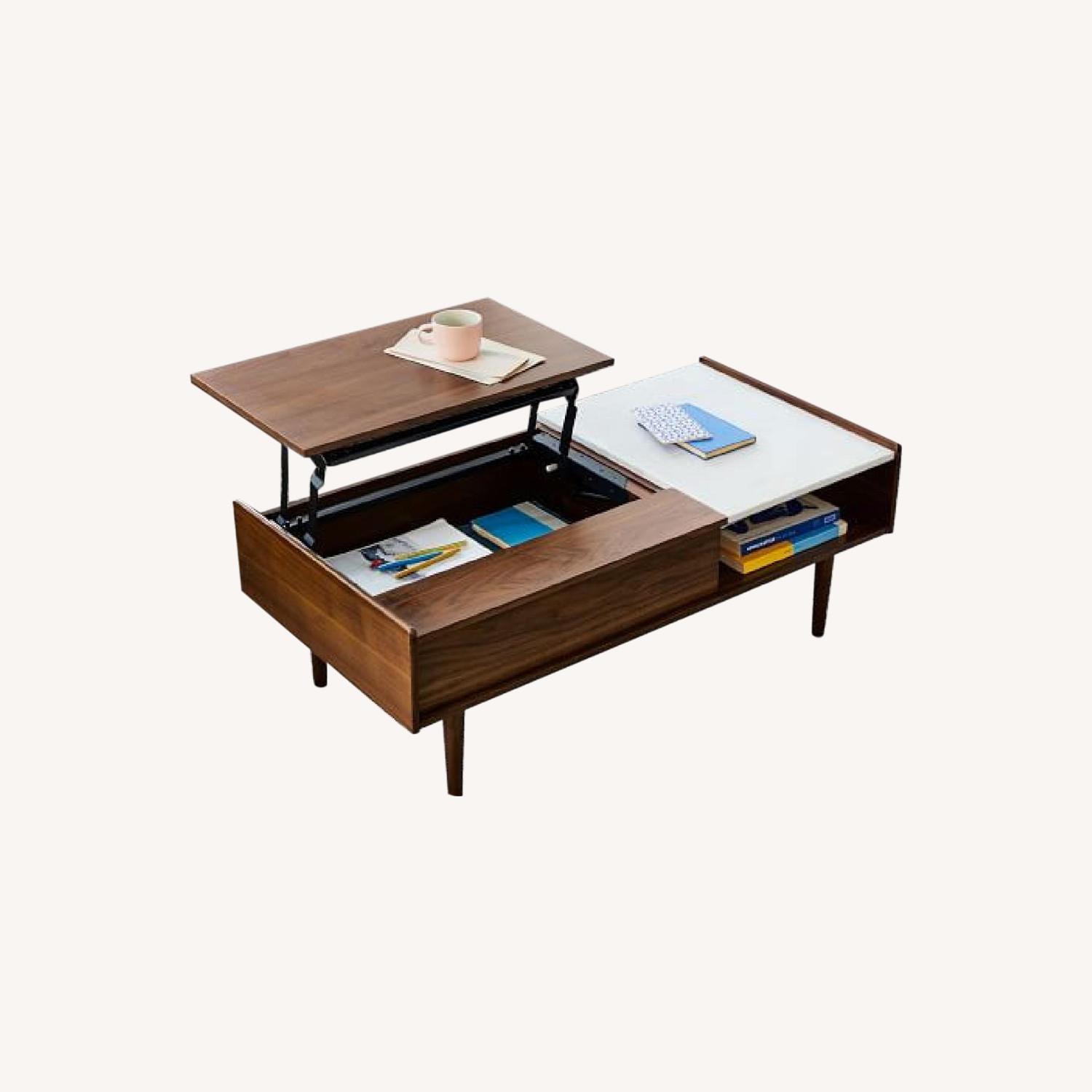 West Elm Mid-Century Pop-Up Storage Coffee Table - image-0
