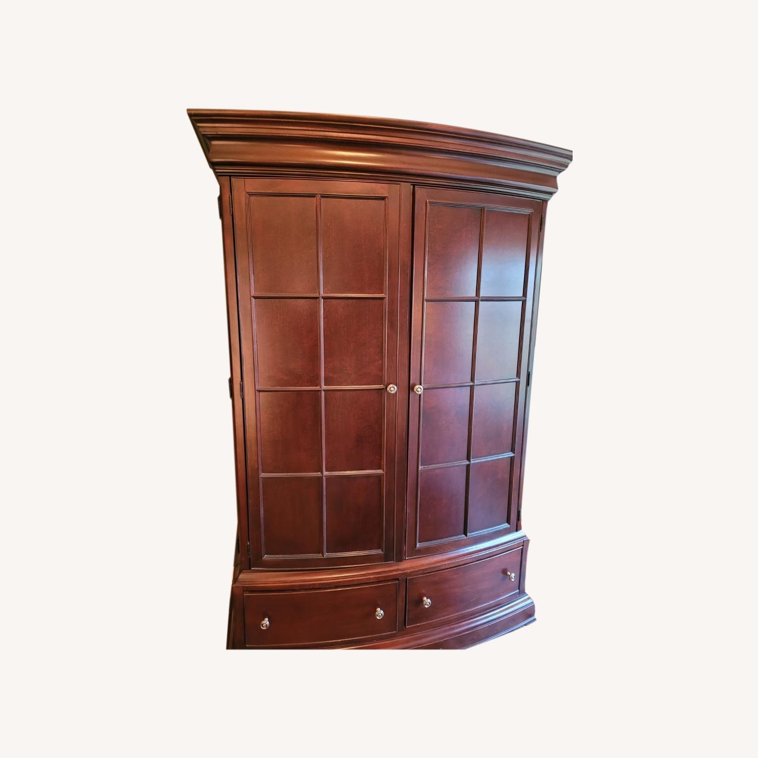 Raymour & Flanigan Mahogany Armoire AptDeco