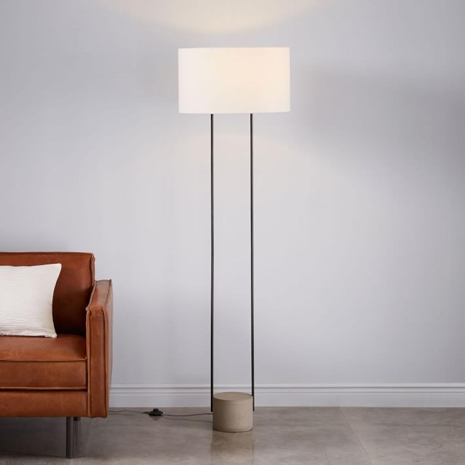 West Elm Industrial Outline Floor Lamp - Concrete - image-8
