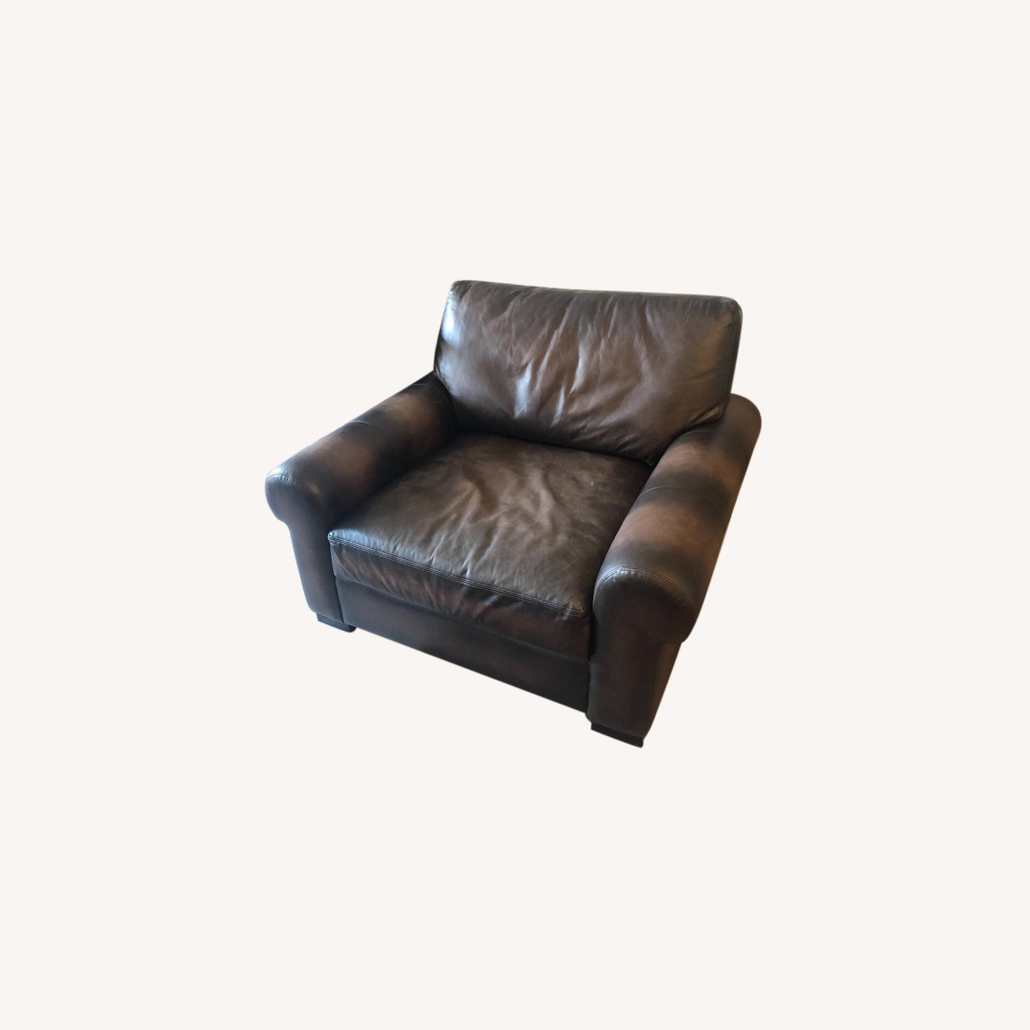 Pottery Barn Turner Roll Arm Grand Armchair - image-0