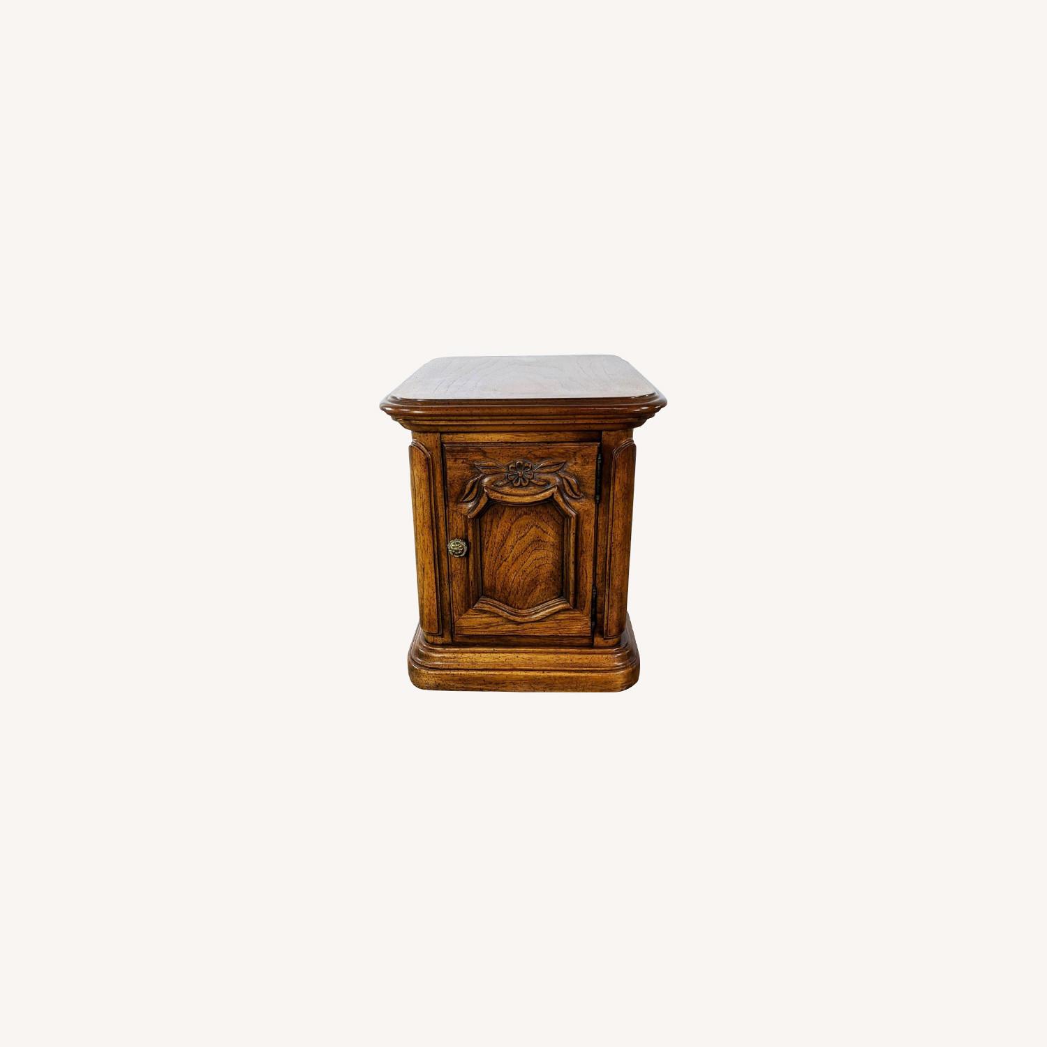 Pair of Drexel Cabernet Side Tables with Storage - image-0